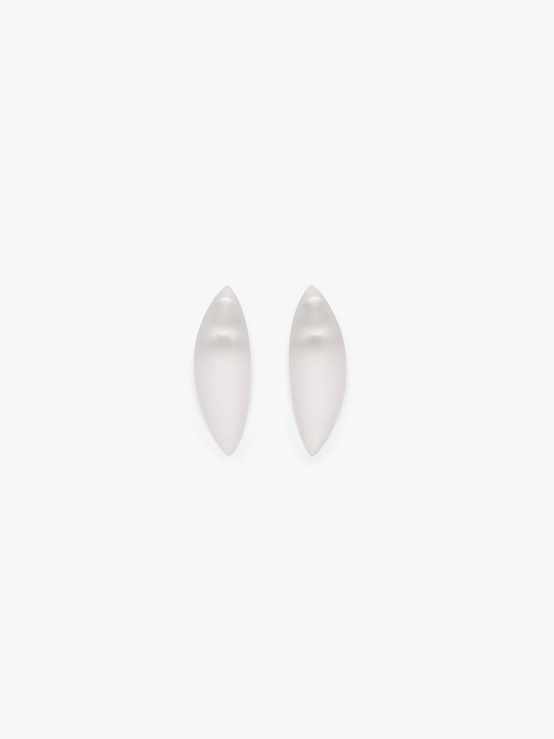 Nimara earrings: frosted greencast