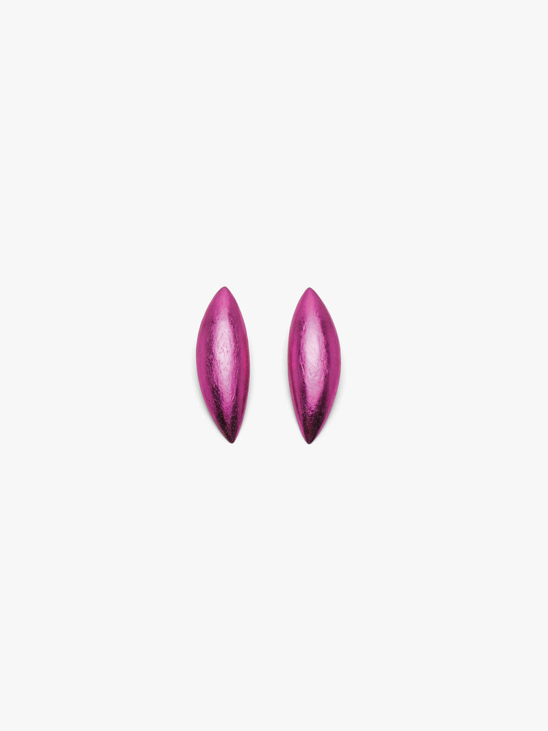 Nimara earrings: pinkfoil, acacia