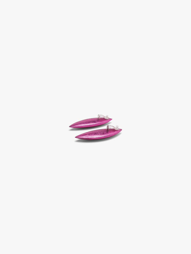 Nimara earrings: pinkfoil, acacia