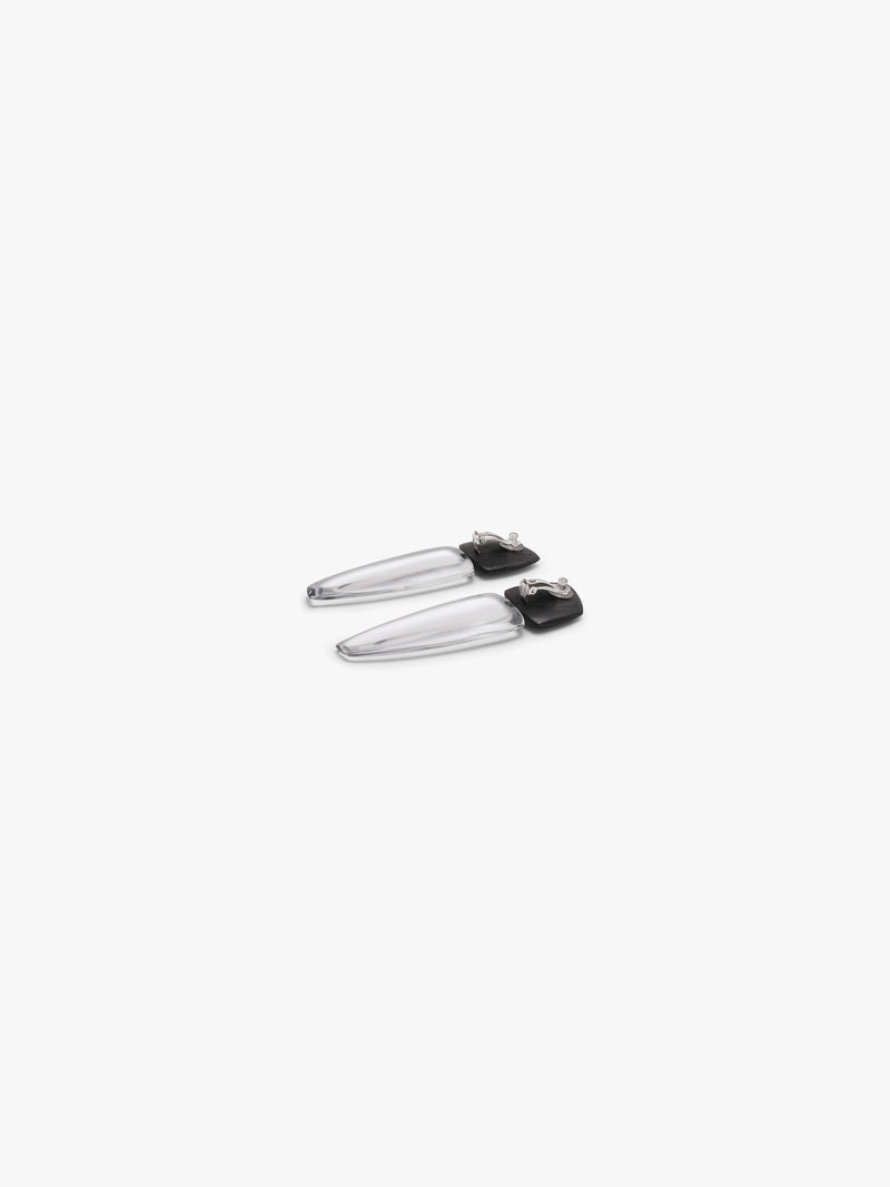 Joa earrings: black acacia, greencast