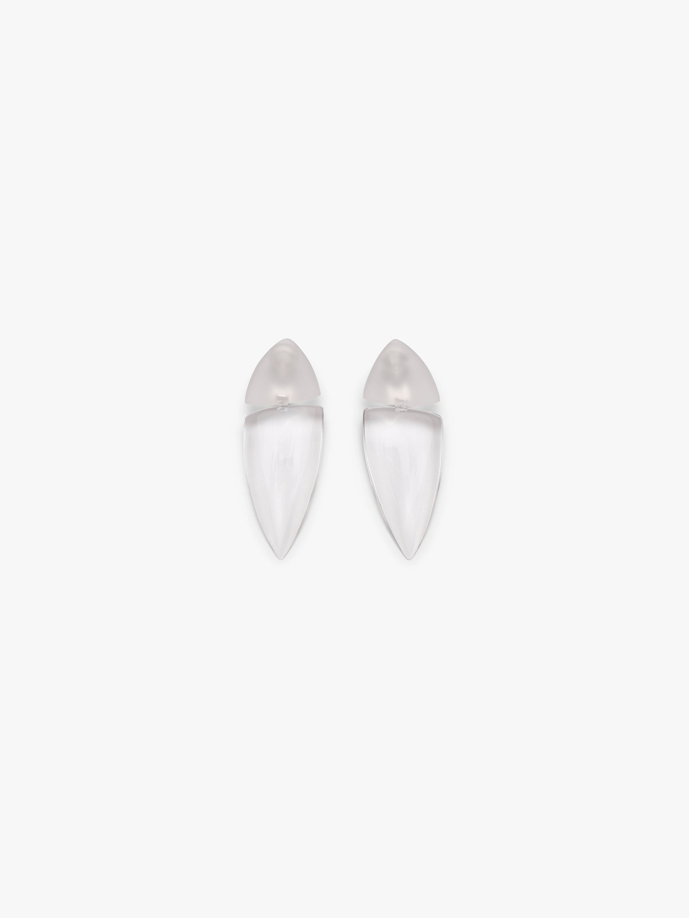 Fira earrings: clear/frosted greencast