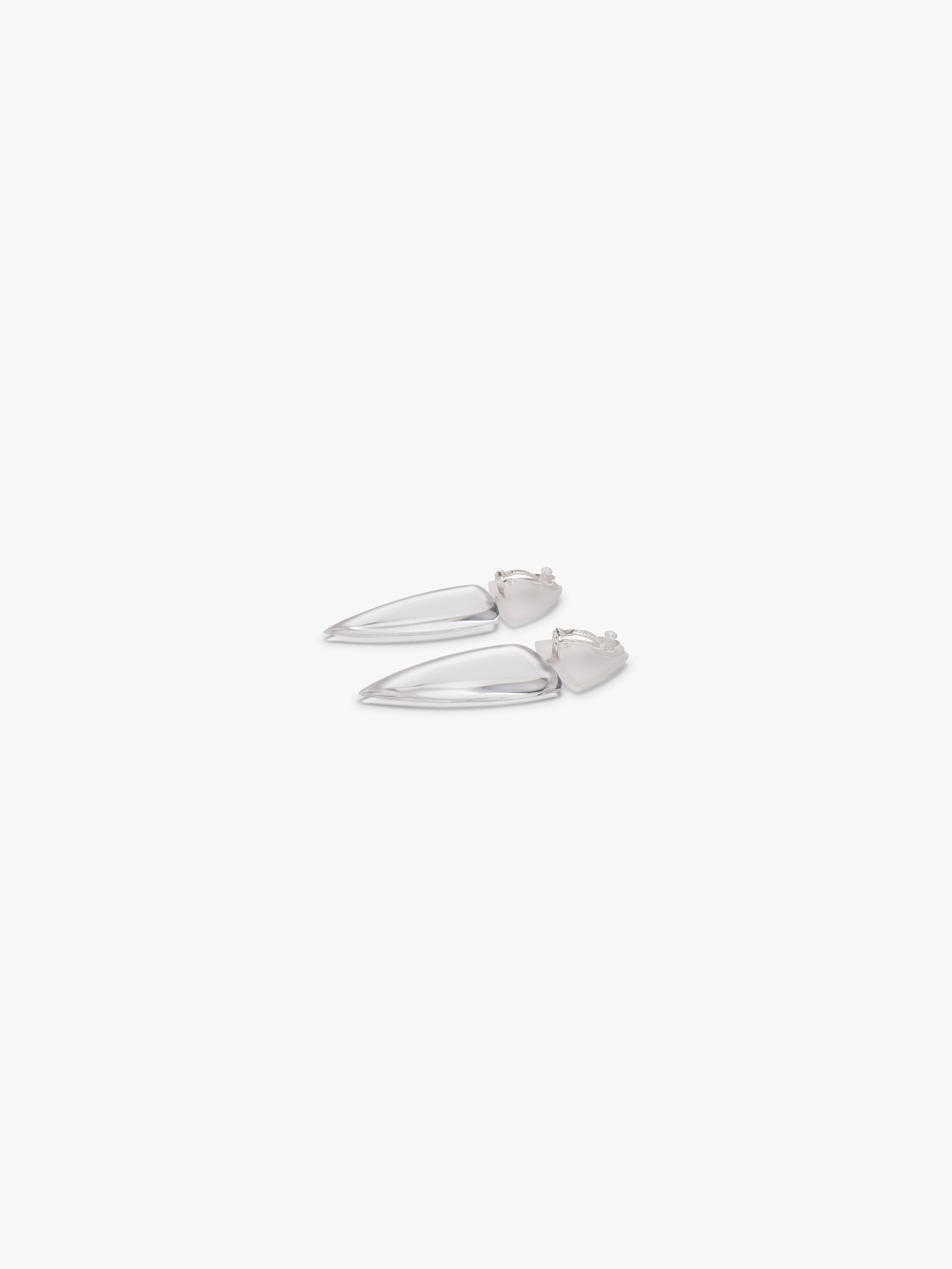 Fira earrings: clear/frosted greencast