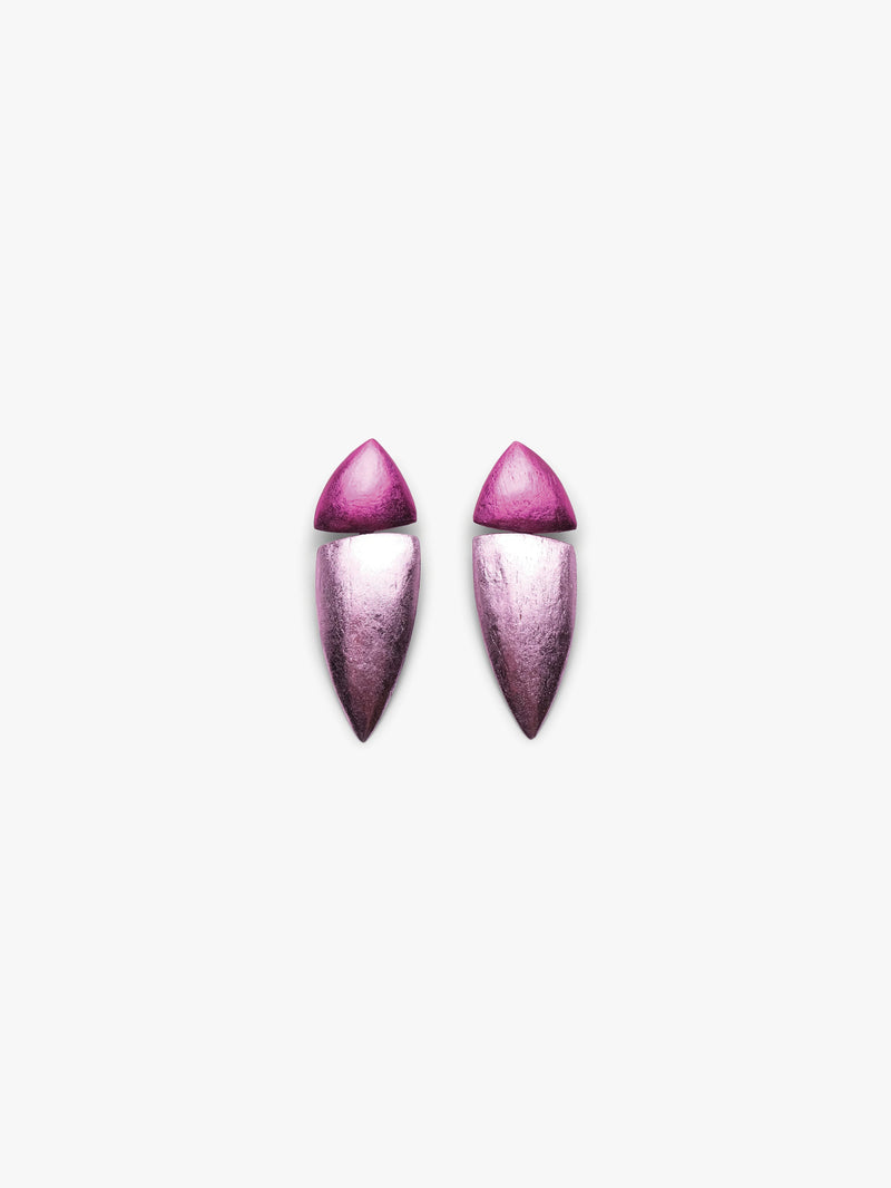 Fira earrings: pinkfoil, acacia