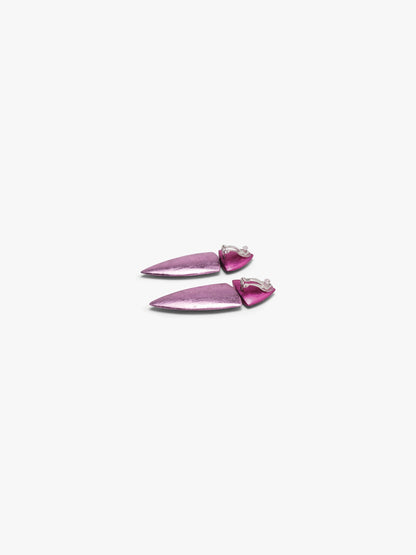 Fira earrings: pinkfoil, acacia