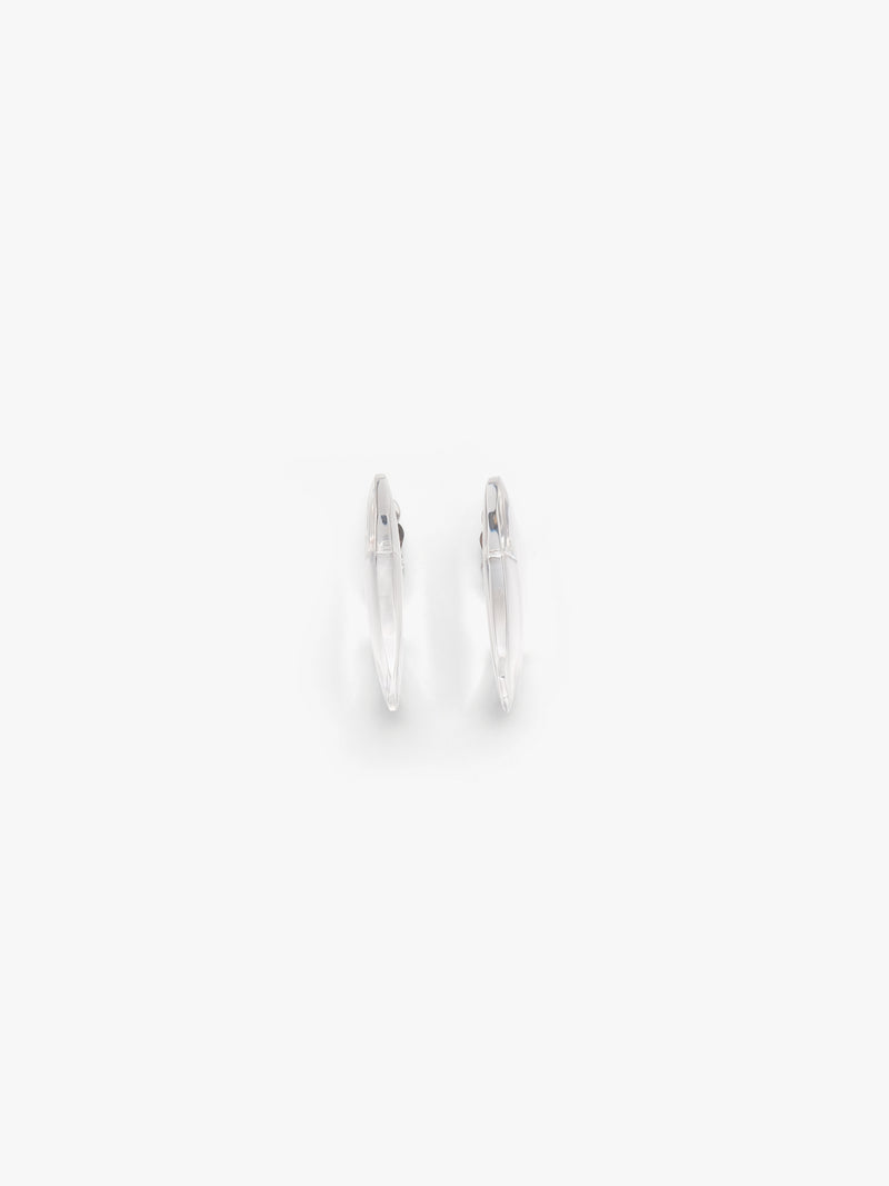 Floreva earrings: clear greencast