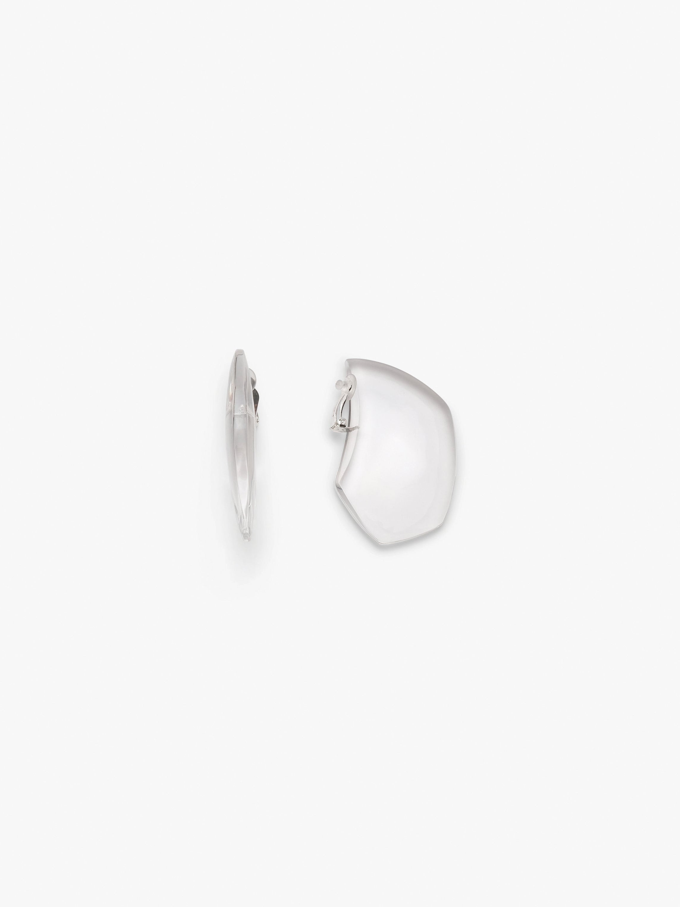 Floreva earrings: clear greencast