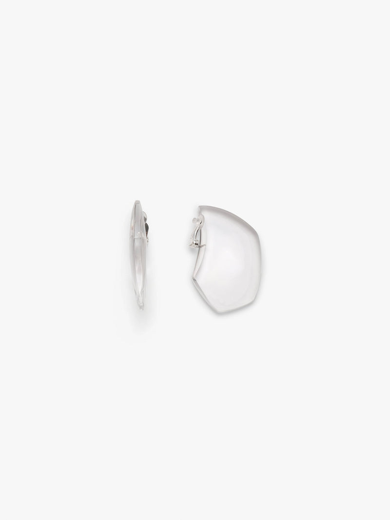 Floreva earrings: clear greencast