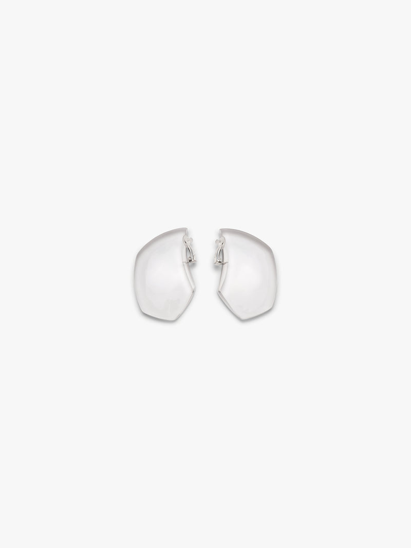 Floreva earrings: clear greencast