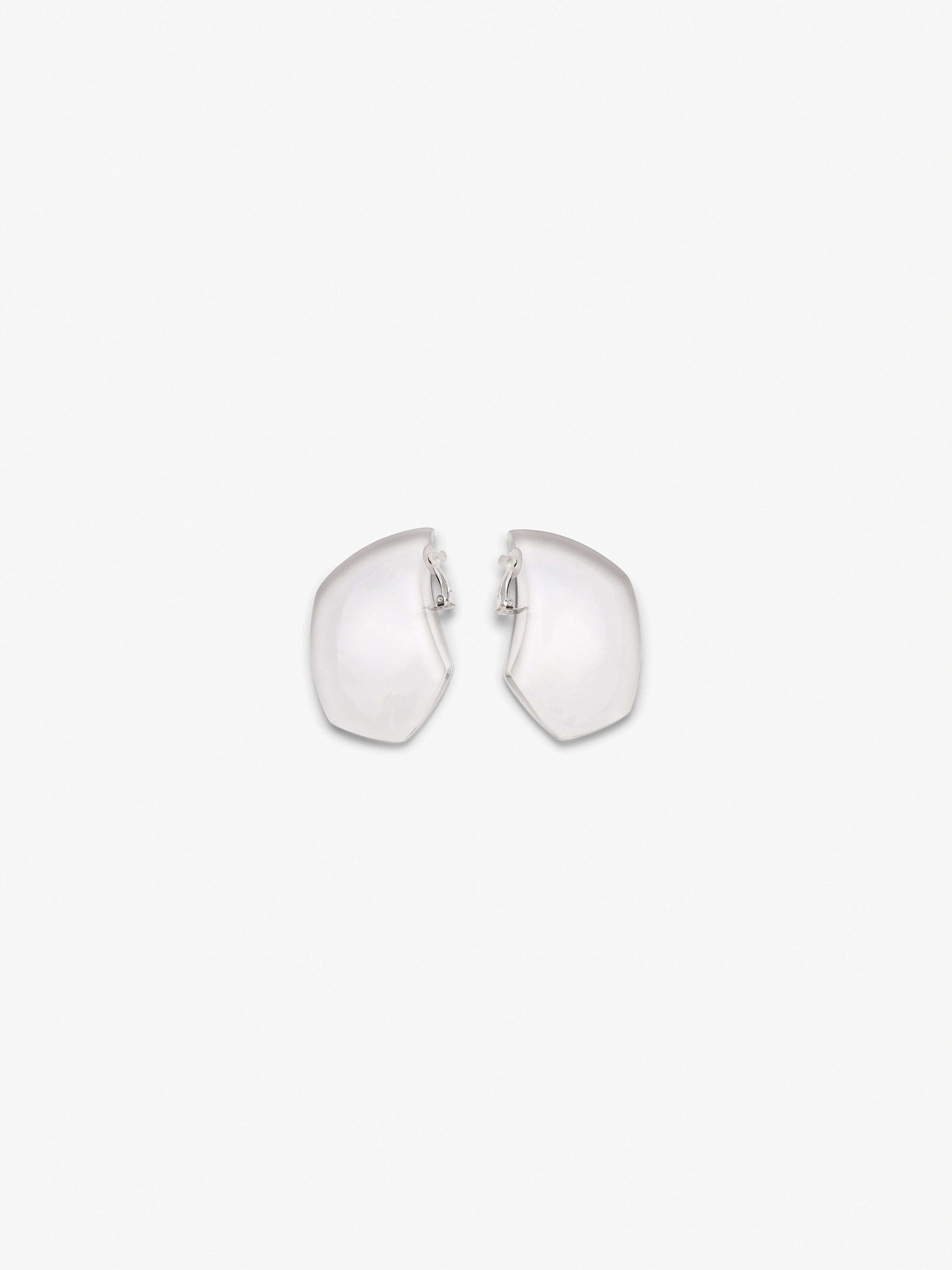 Floreva earrings: clear greencast