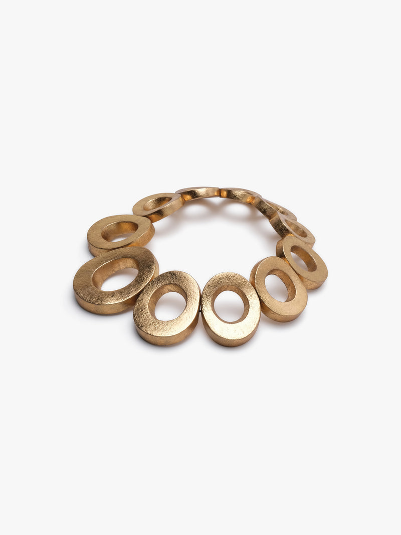 Eira necklace: acacia, goldfoil
