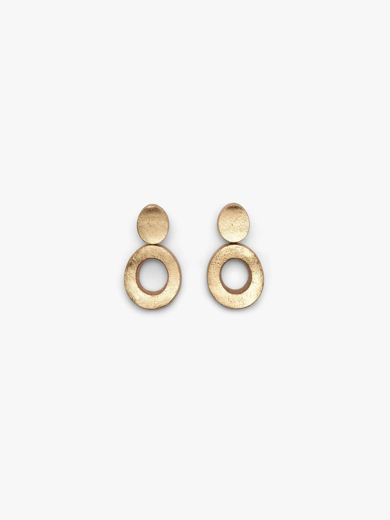 Evara earrings: acacia, goldfoil