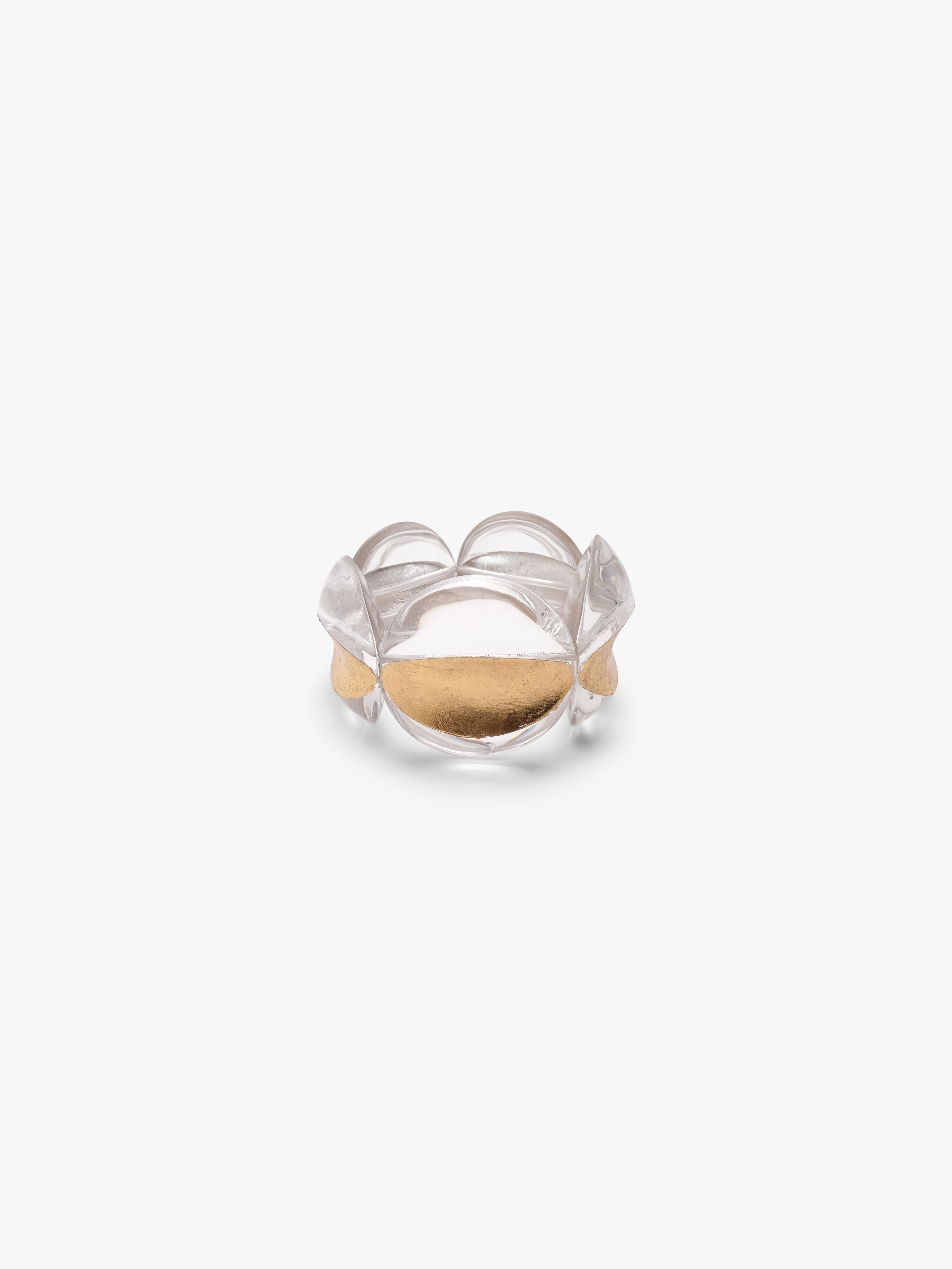 Dunea bracelet: greencast acrylic, goldfoil
