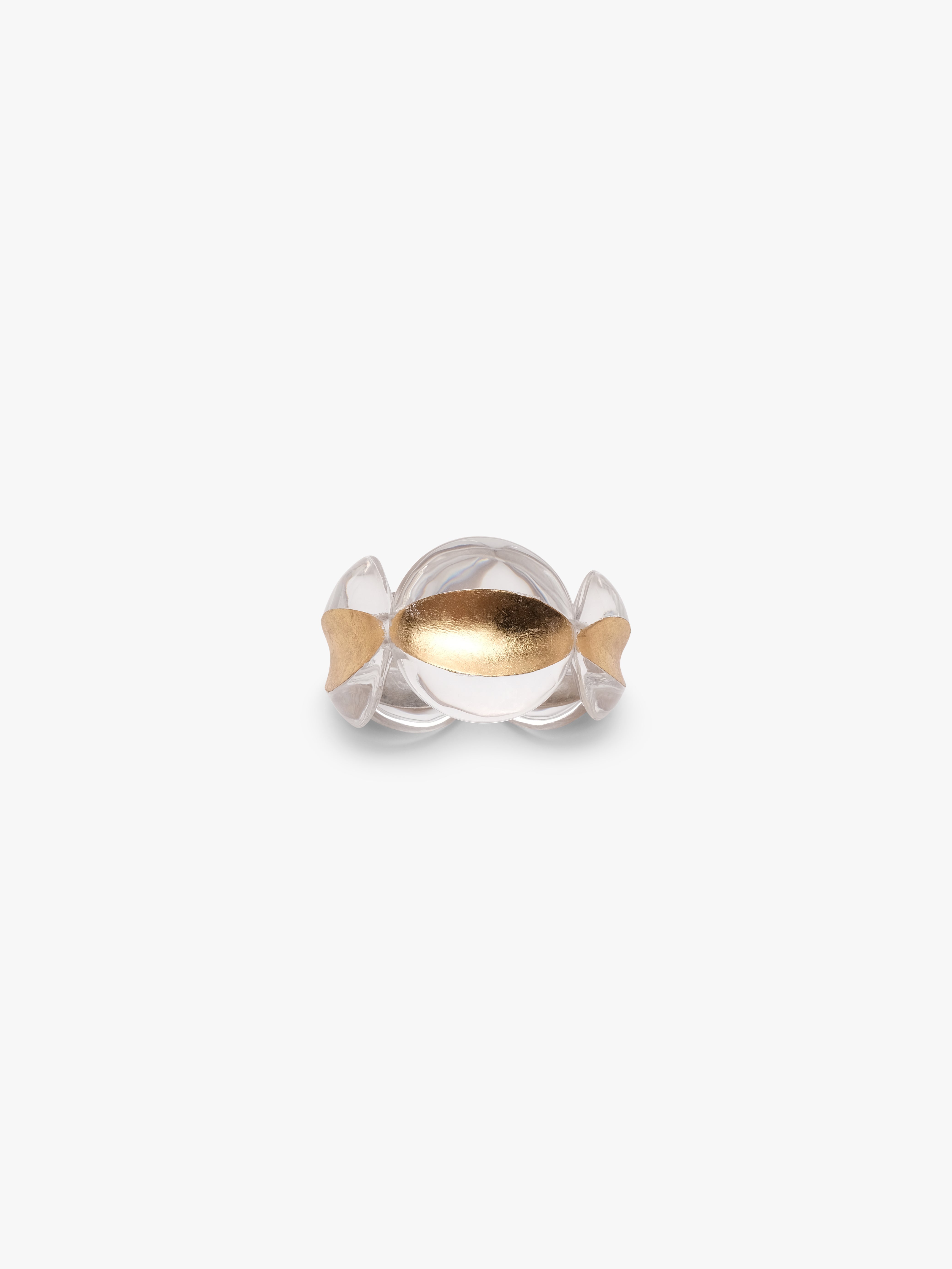 Dunea bracelet: greencast acrylic, goldfoil