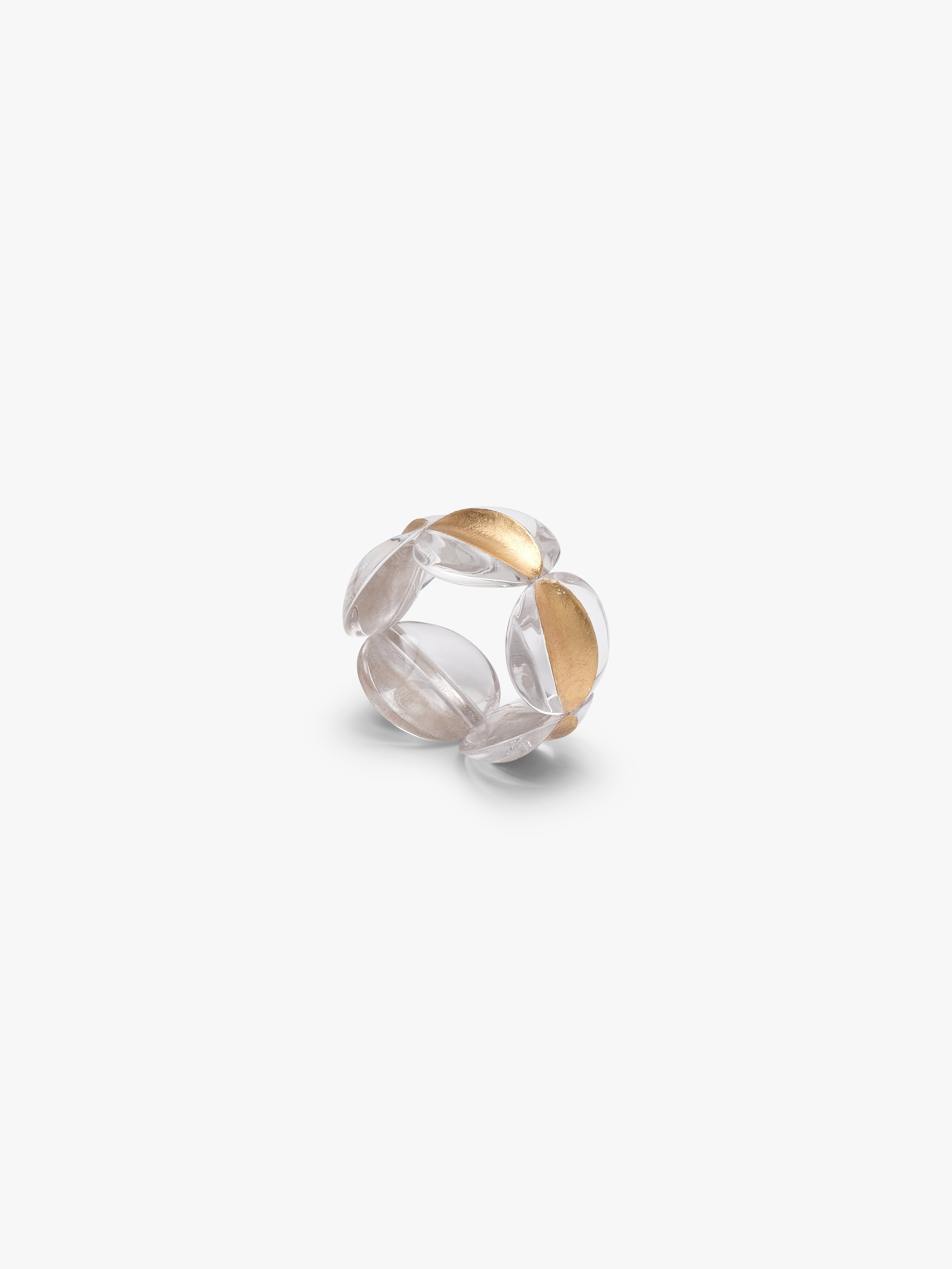 Dunea bracelet: greencast acrylic, goldfoil
