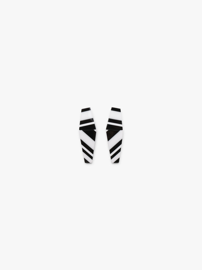 Ary earrings: striped greencast