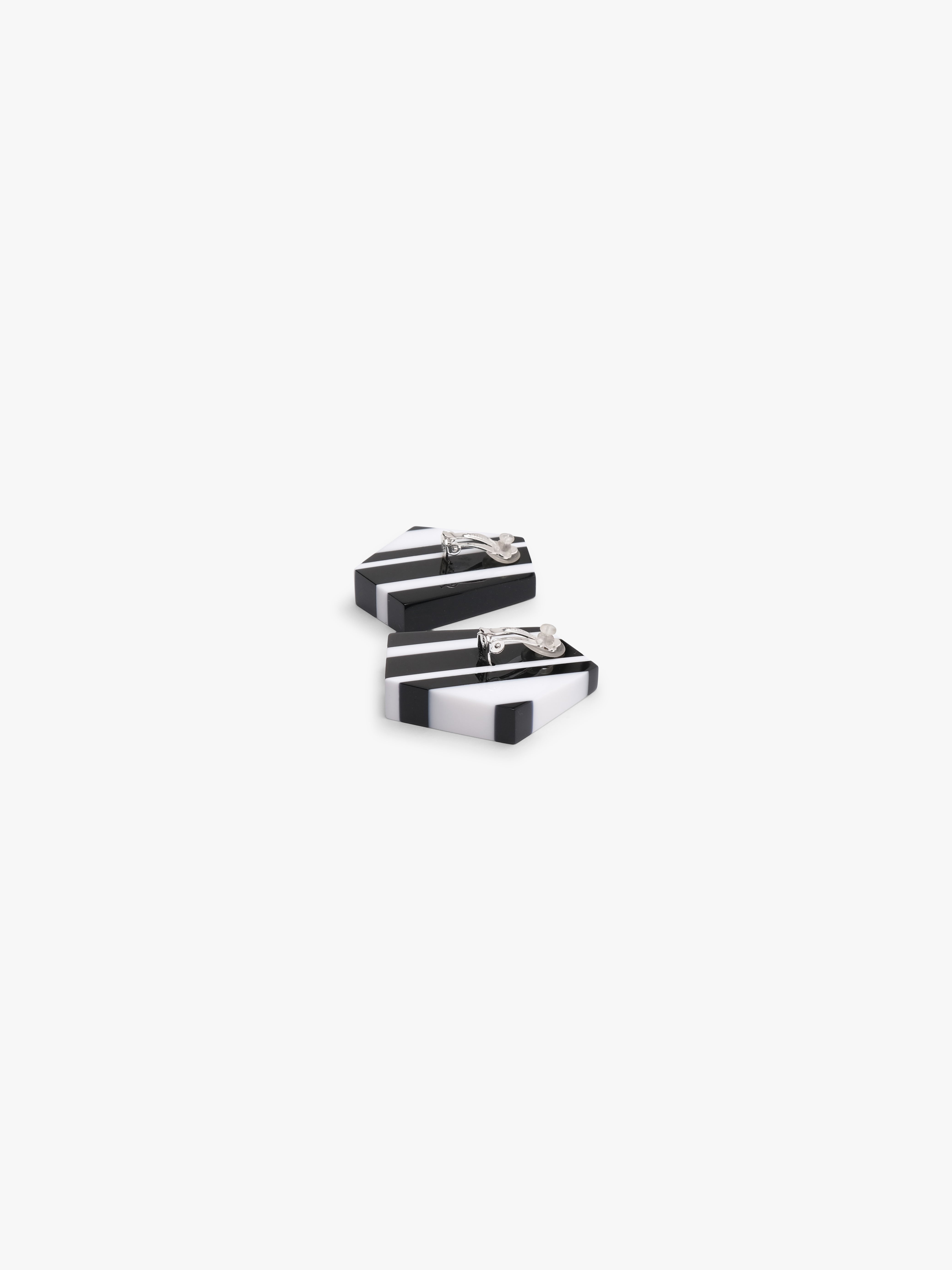 Zofi earrings: striped greencast