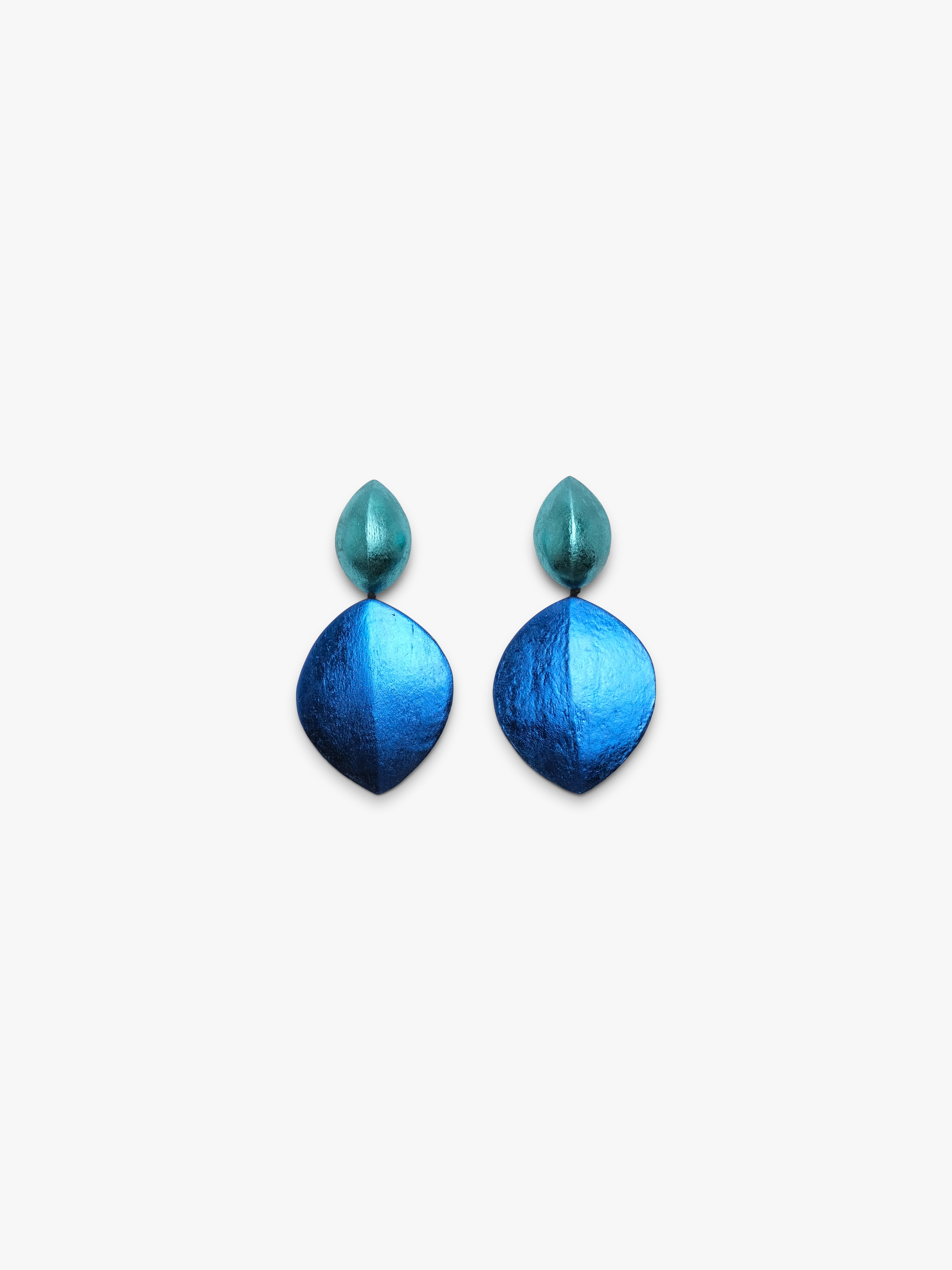 Bologna earrings: acacia, bluefoil
