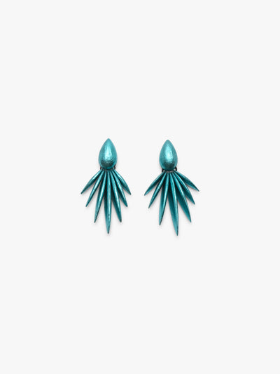 Quasi earrings: acacia, bluefoil
