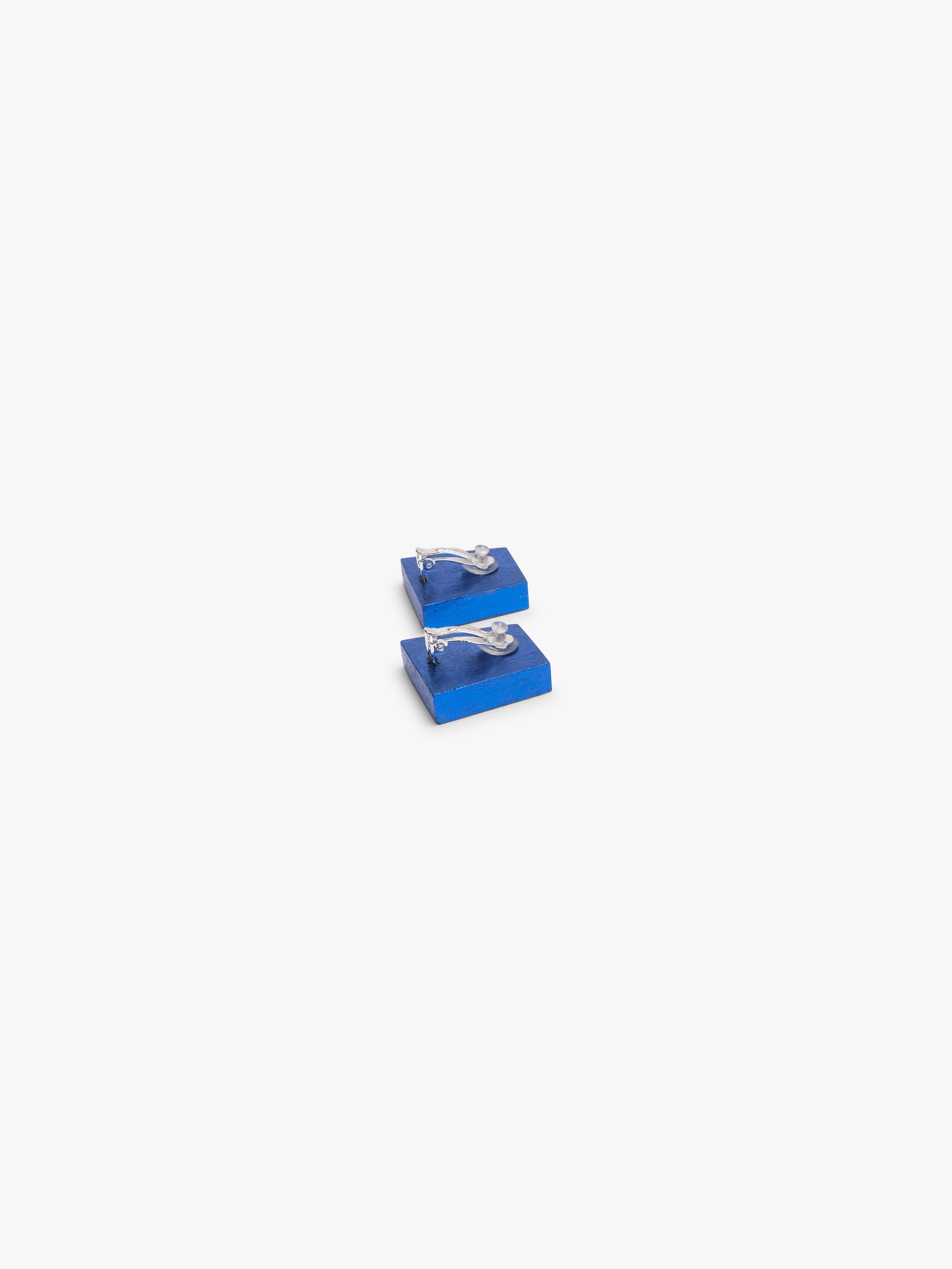 Zuke earrings: acacia, blue foil