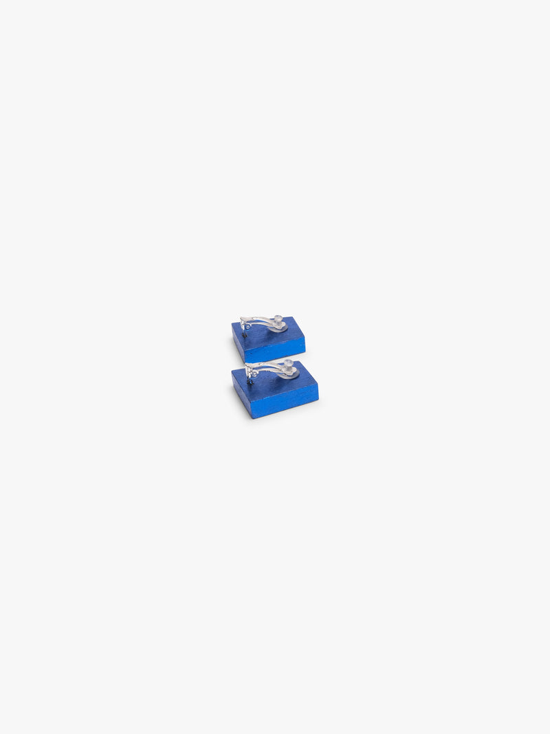 Zuke earrings: acacia, blue foil