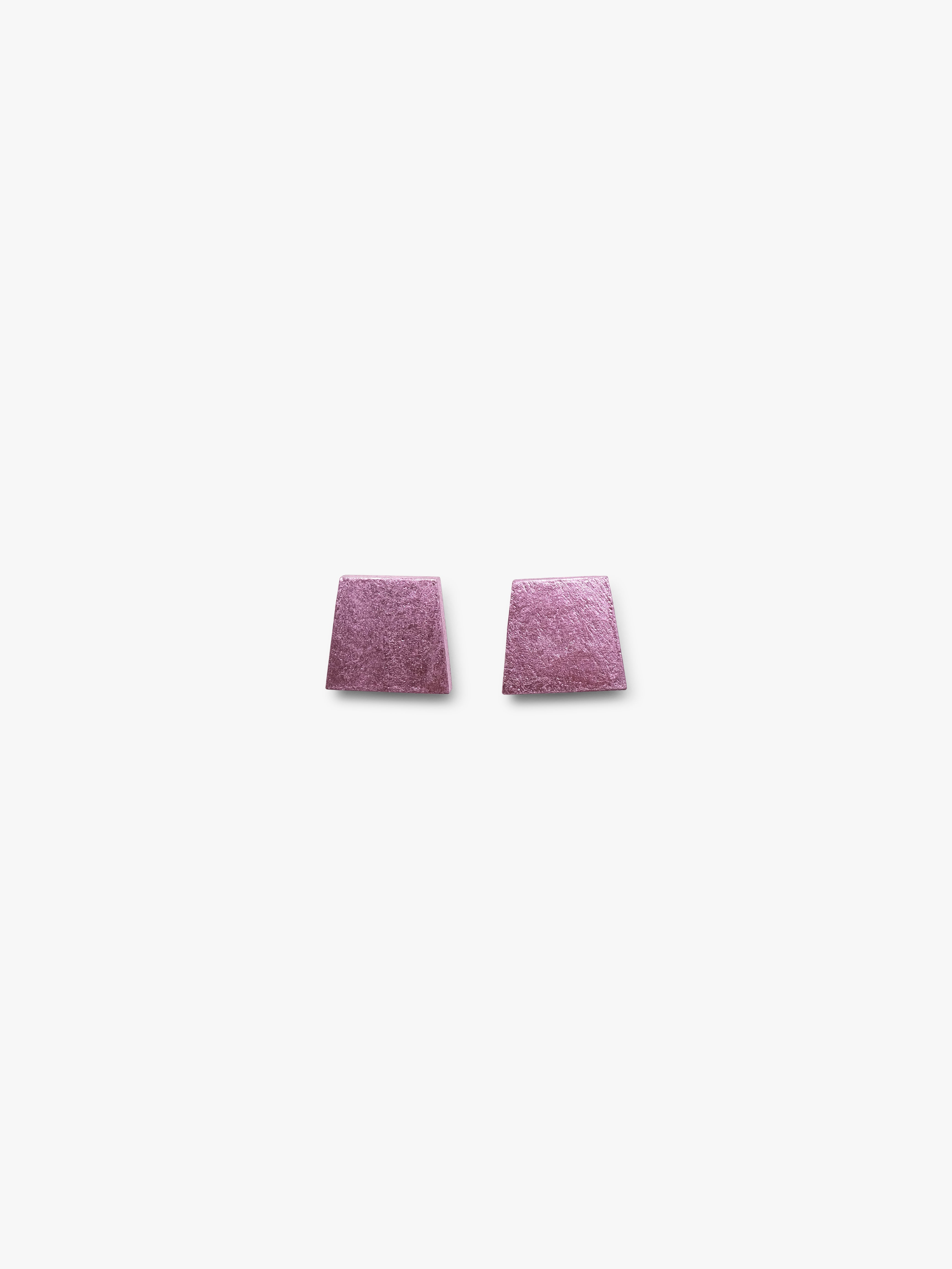 Zuke earrings: acacia, pink foil