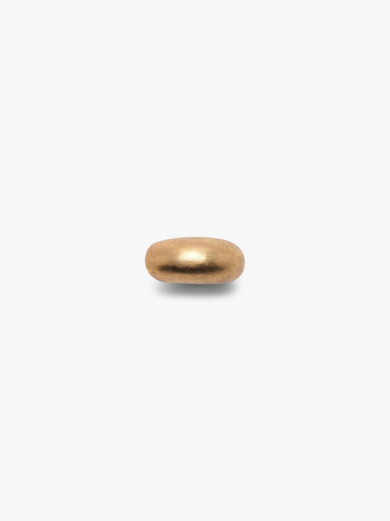 Rounded gold ring, displayed on a white background