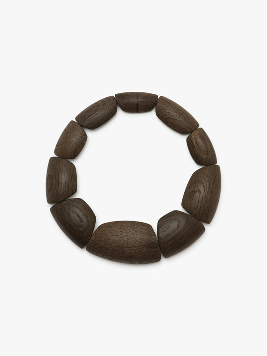 Jade necklace: bog oak