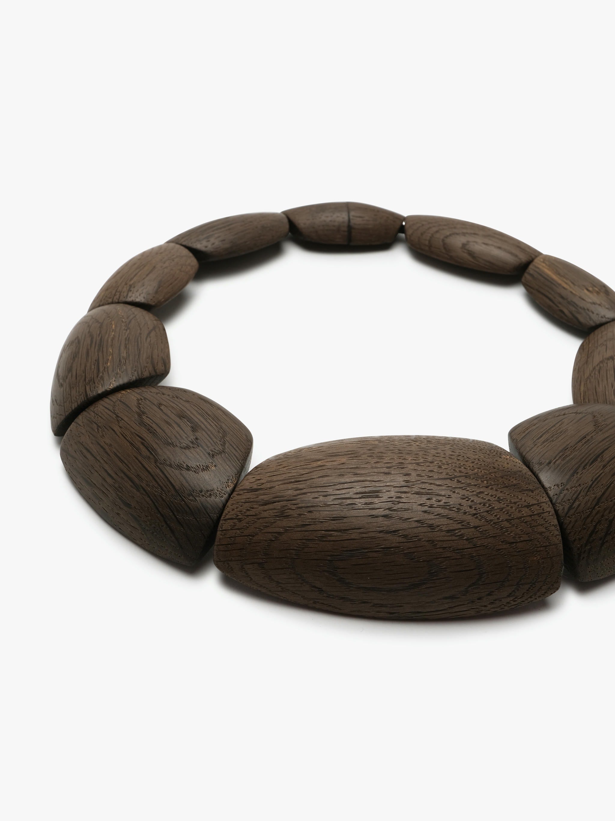 Jade necklace: bog oak