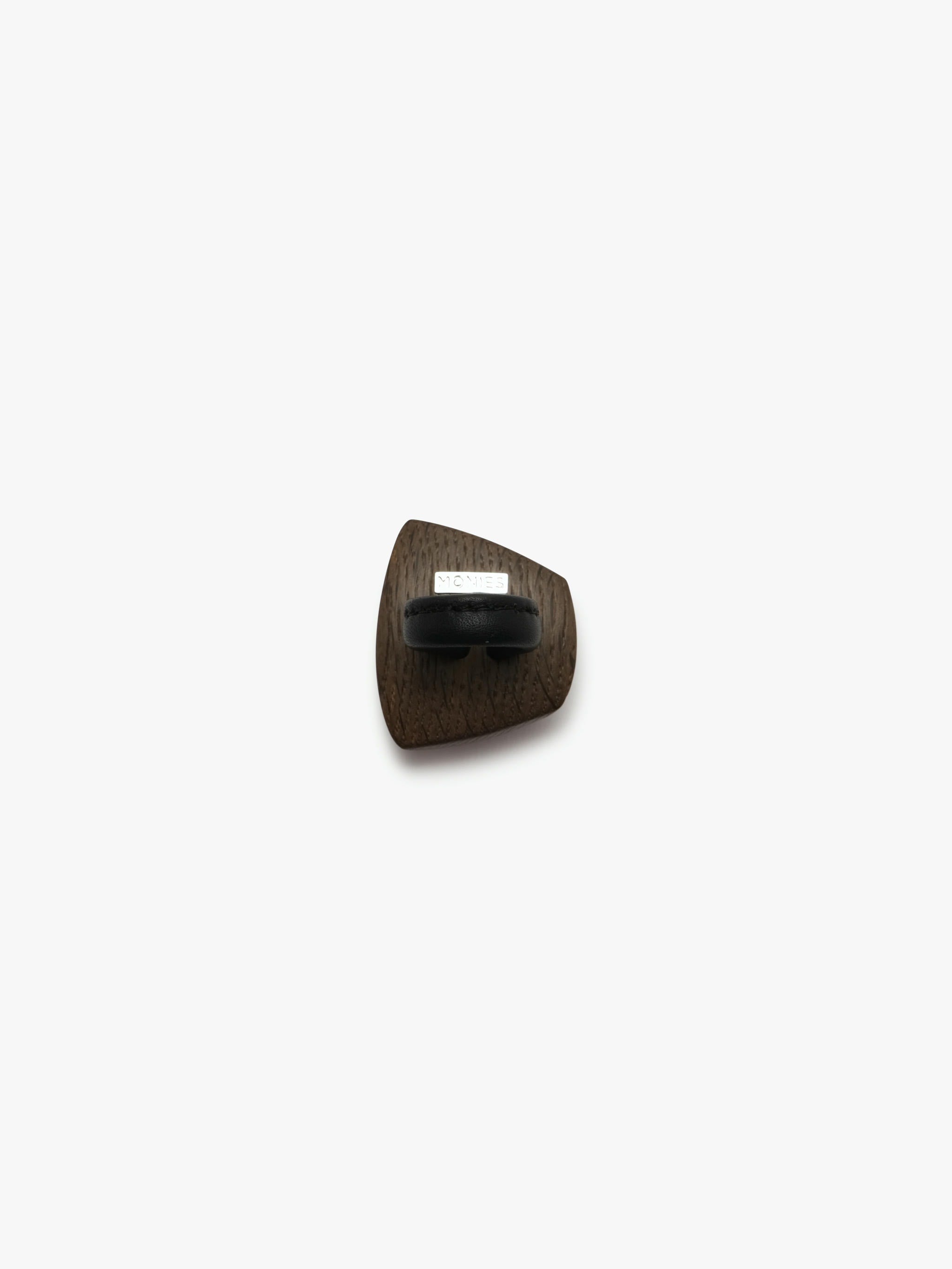 Oro ring: bog oak, leather