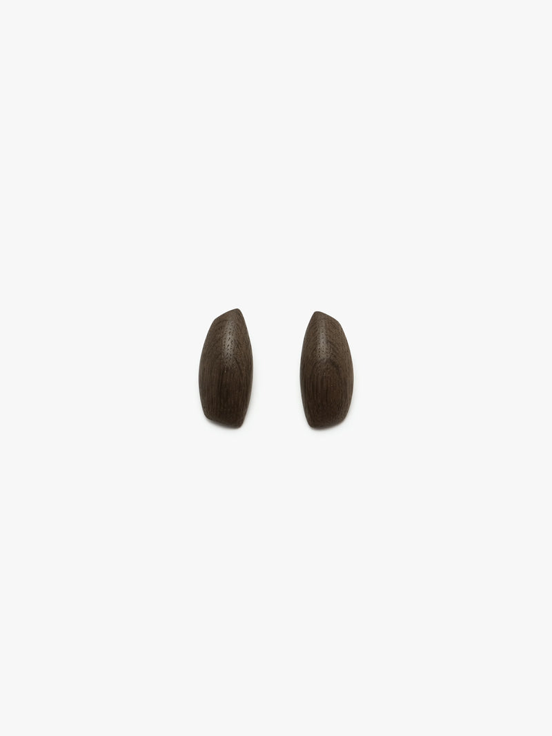 Maya stud earring: bog oak