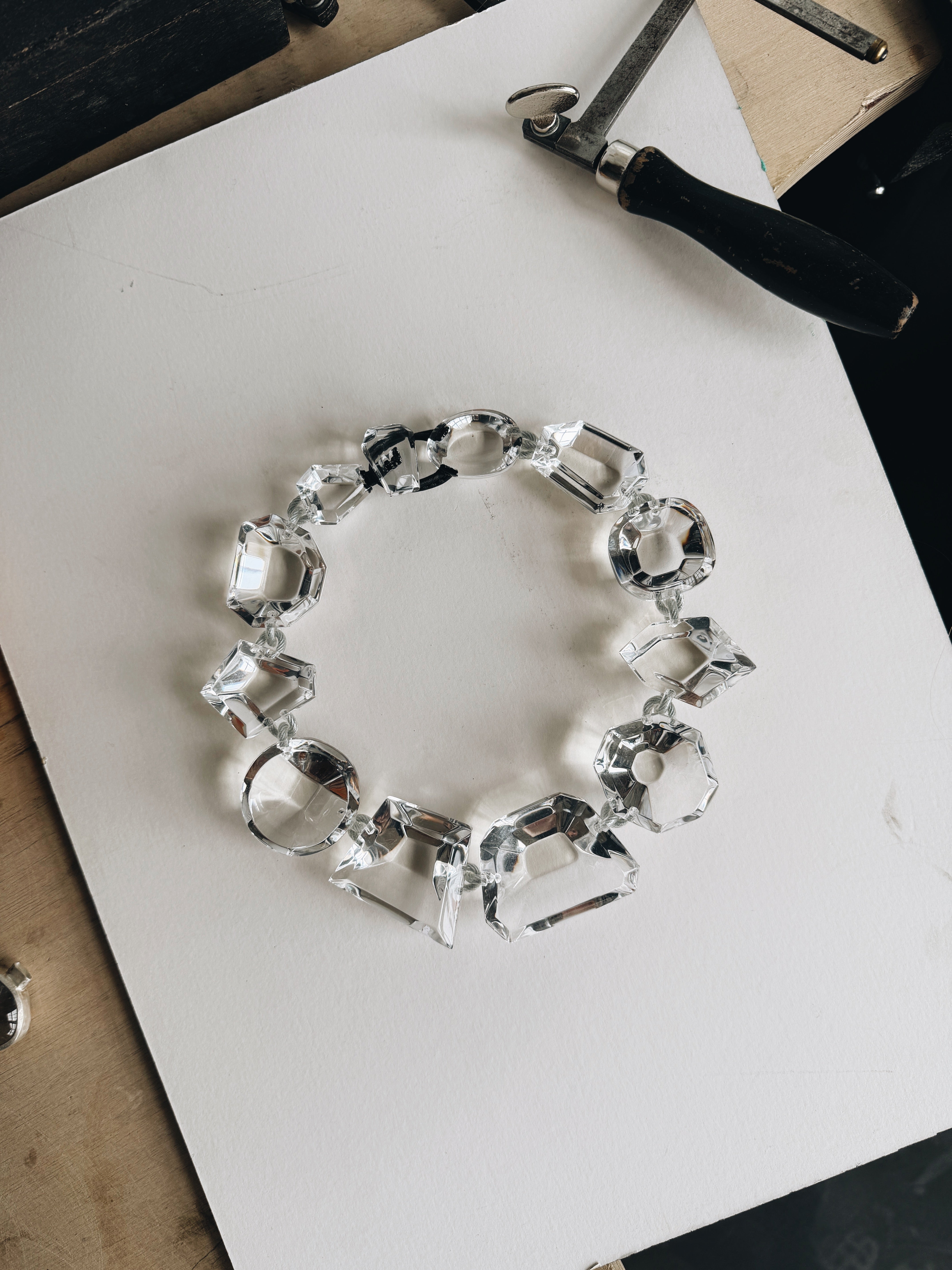 Bina necklace: acrylic, wire