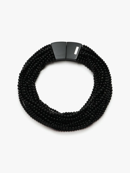 Kaia necklace: obsidian stone