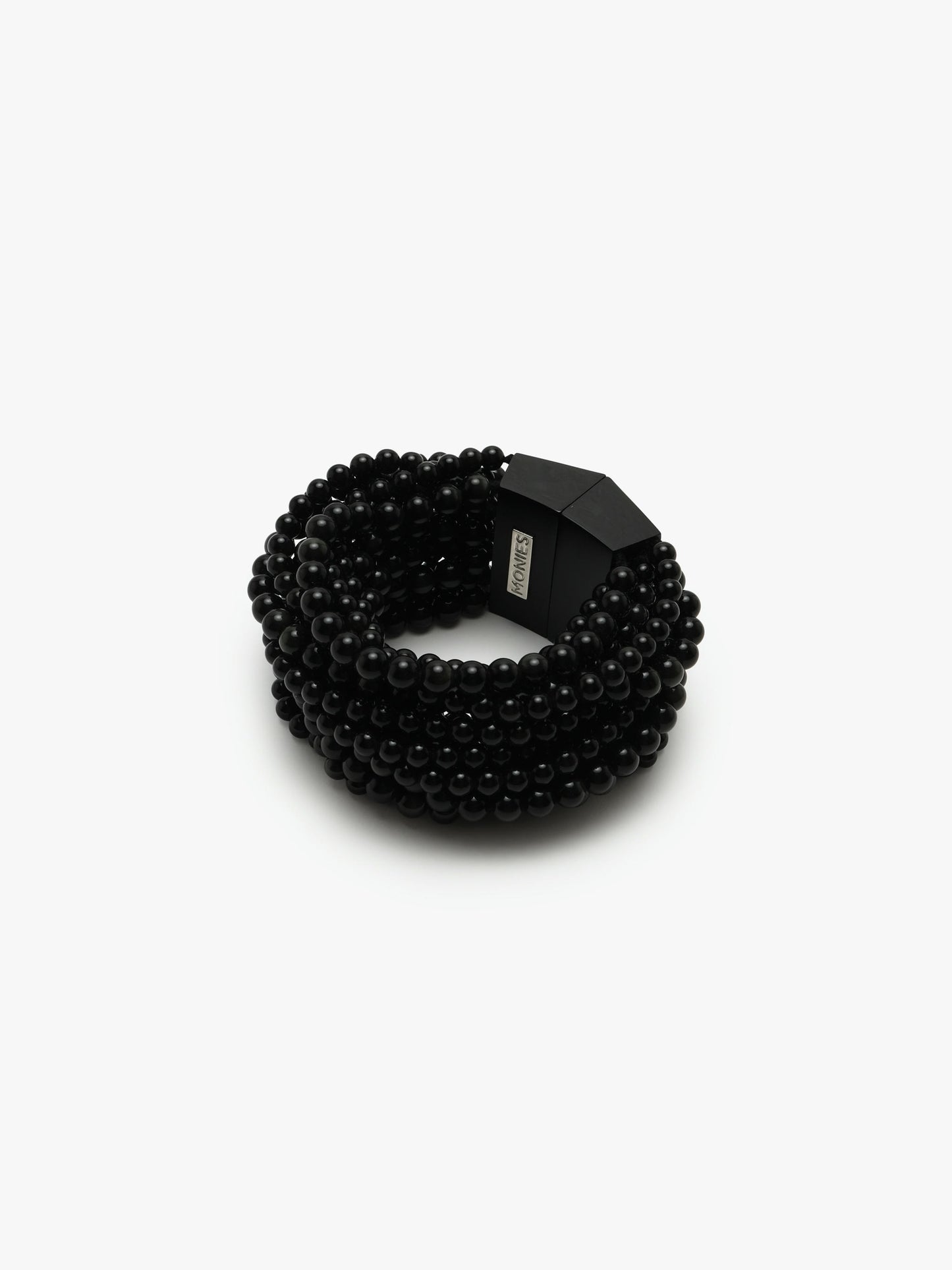 Julip bracelet: obsidian stone, acrylic