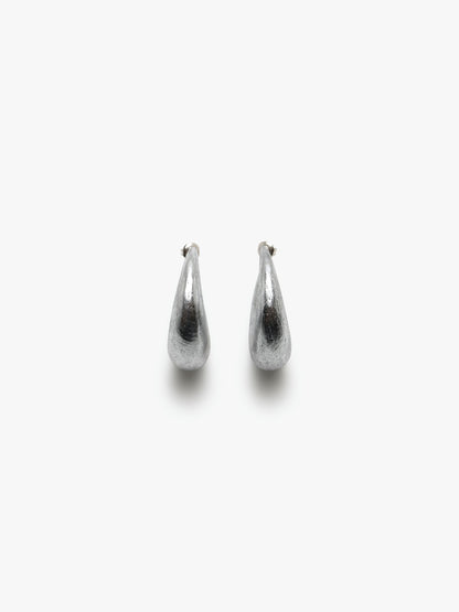 Half moon stud earring: silverfoil