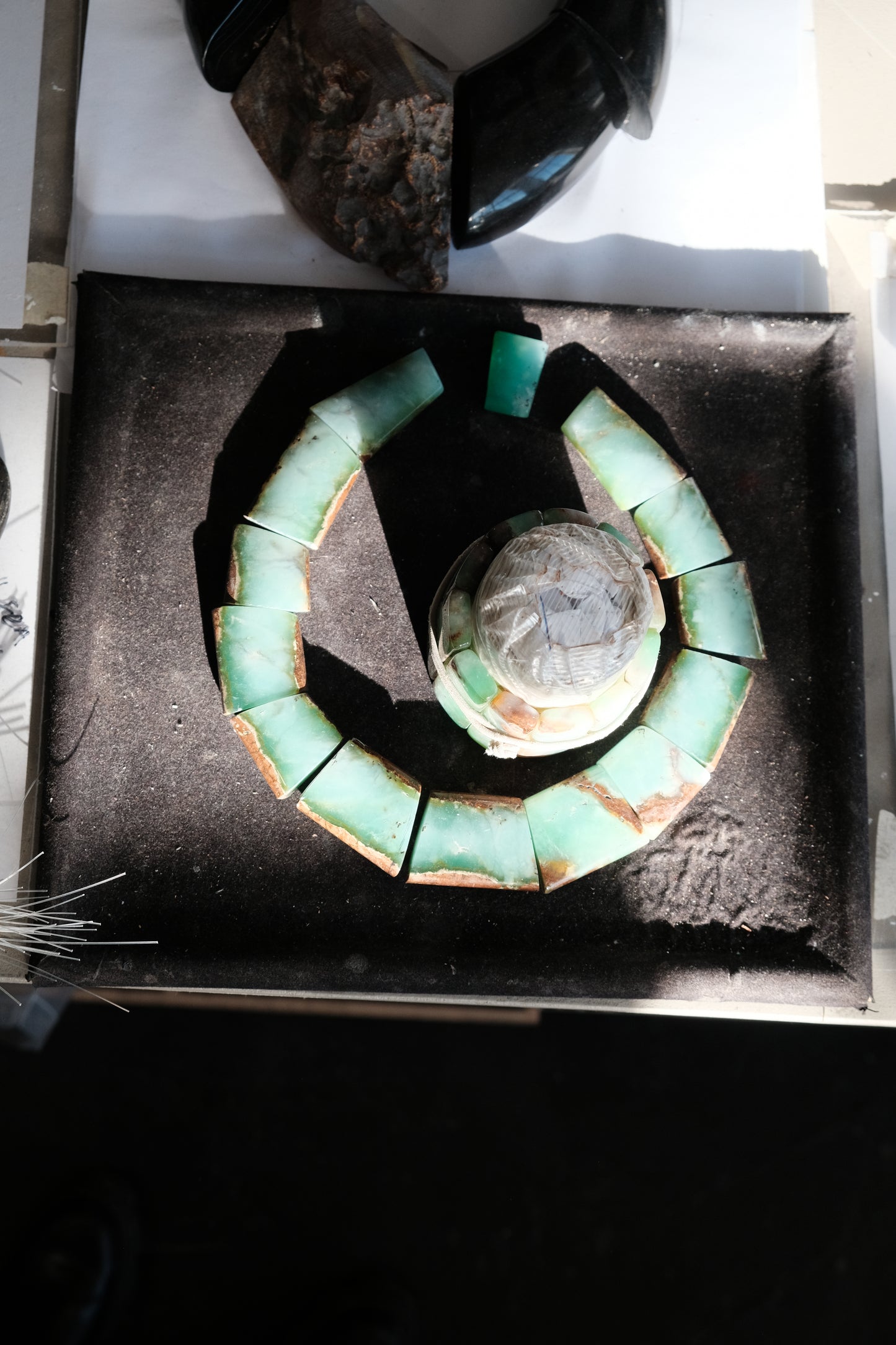 Necklace: chrysoprase