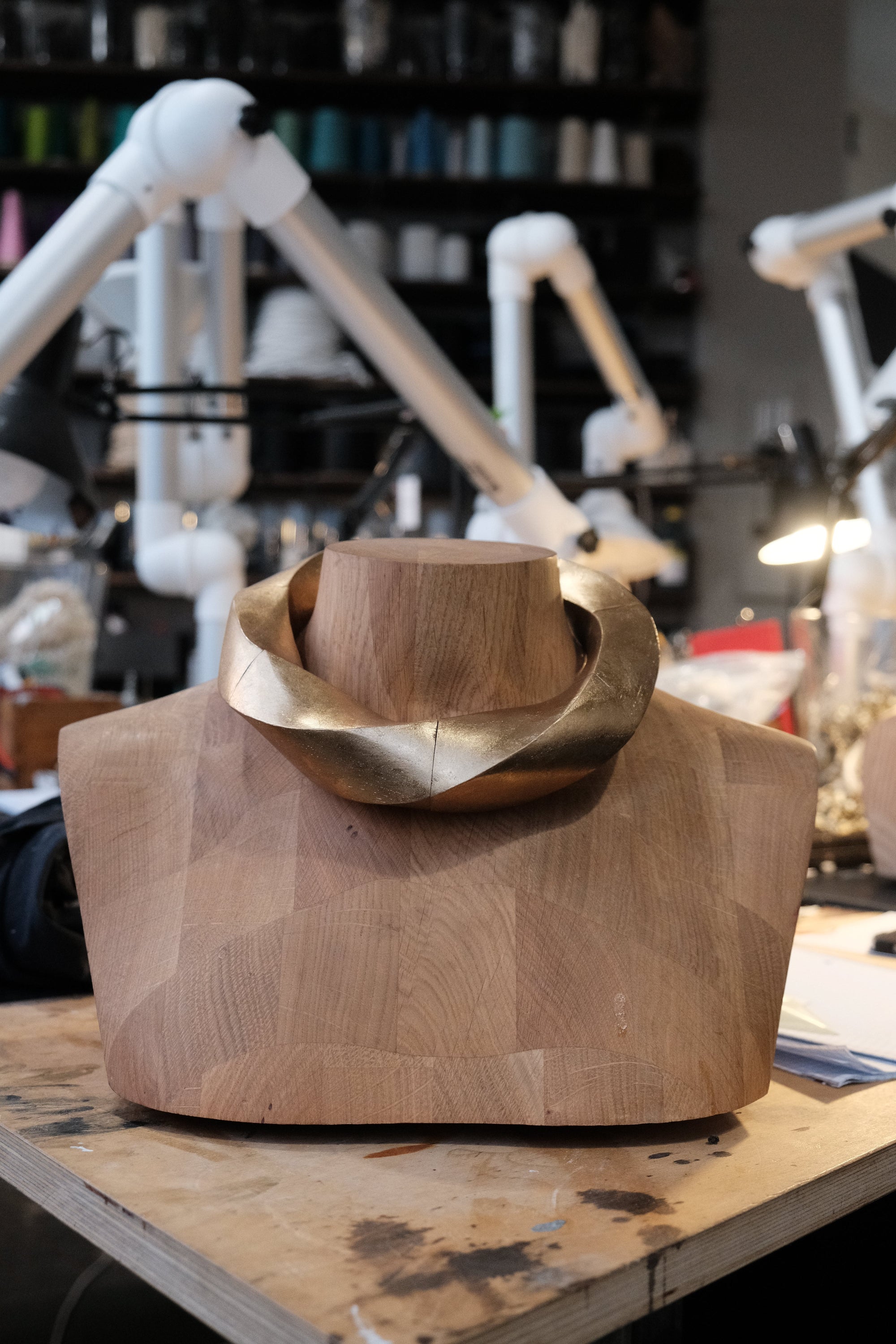 Katherine necklace: acacia, goldfoil