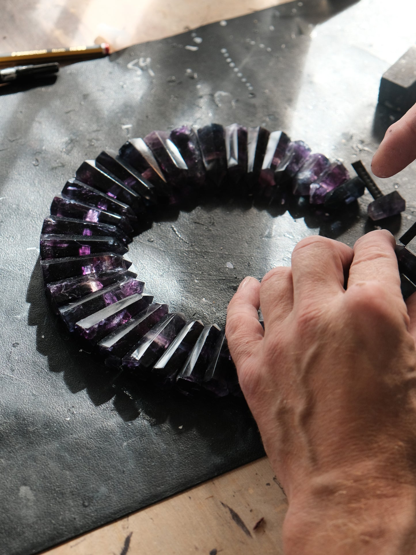 Necklace: flourite