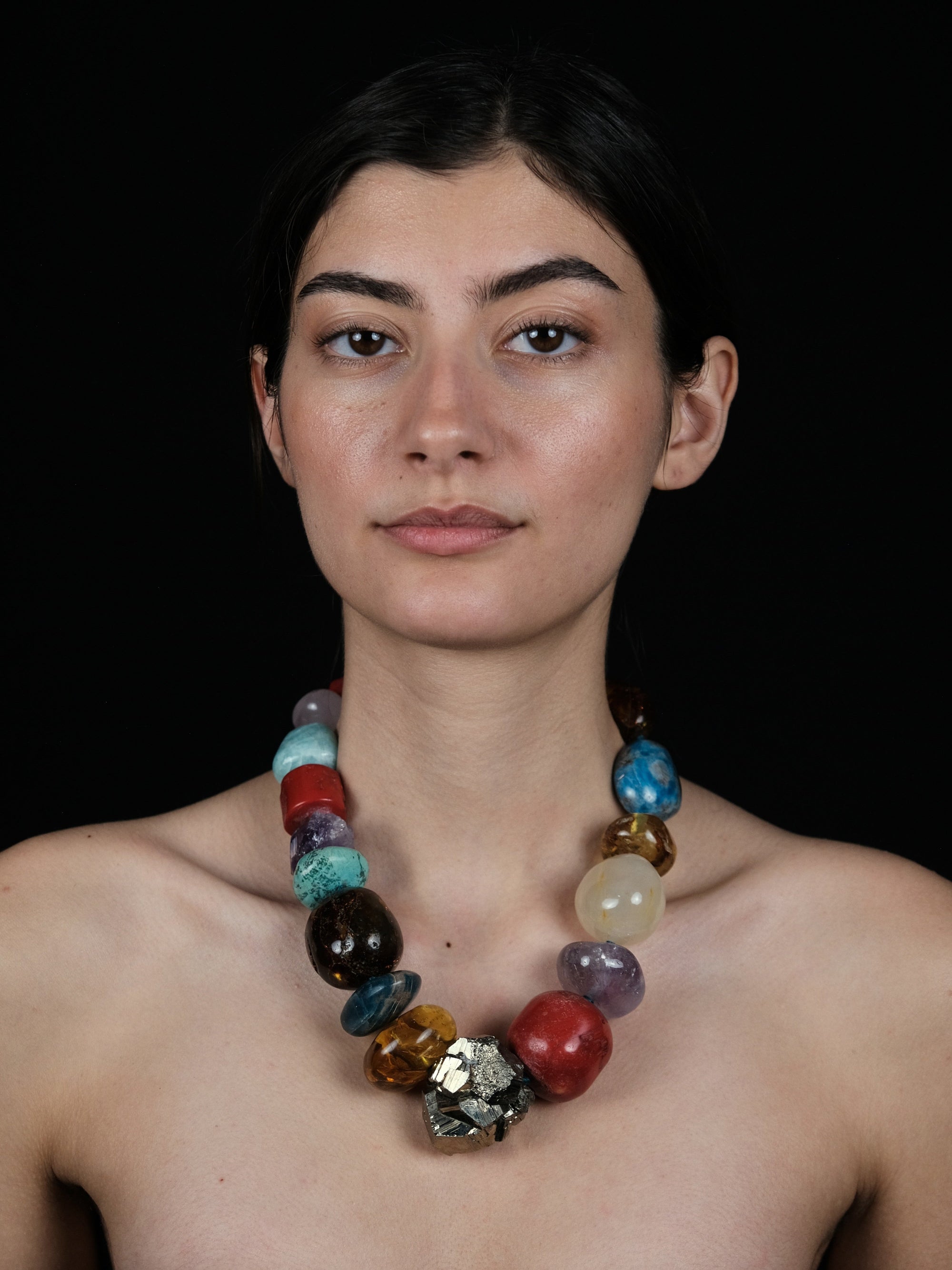 Necklace: multi materials