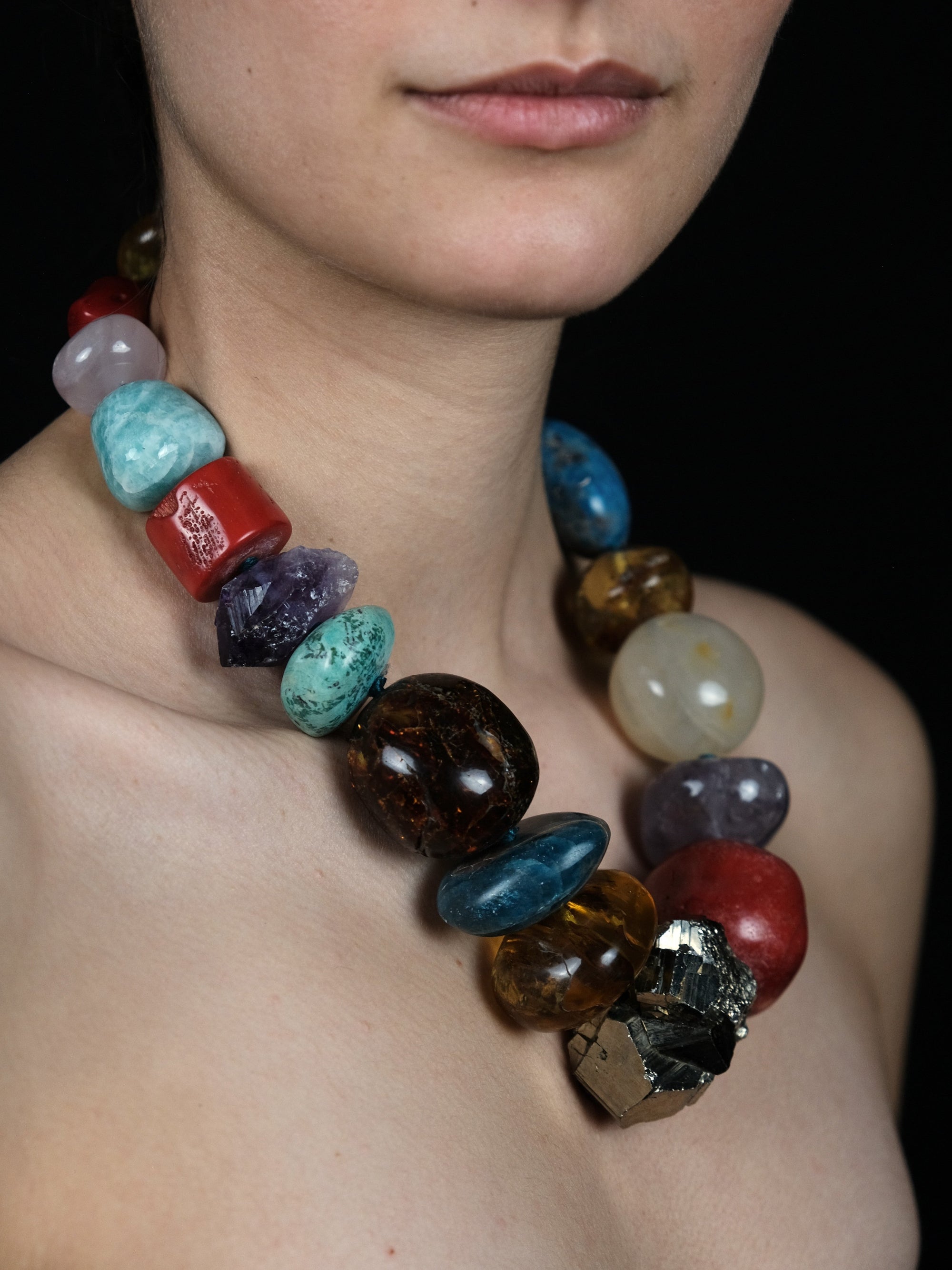 Necklace: multi materials