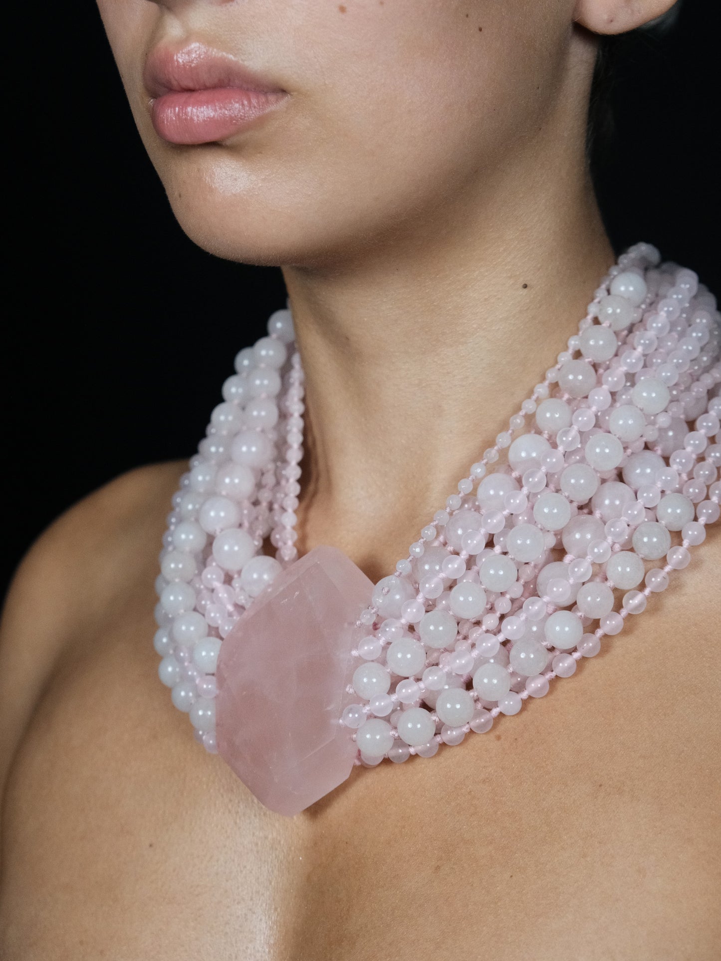 Necklace: rosequartz