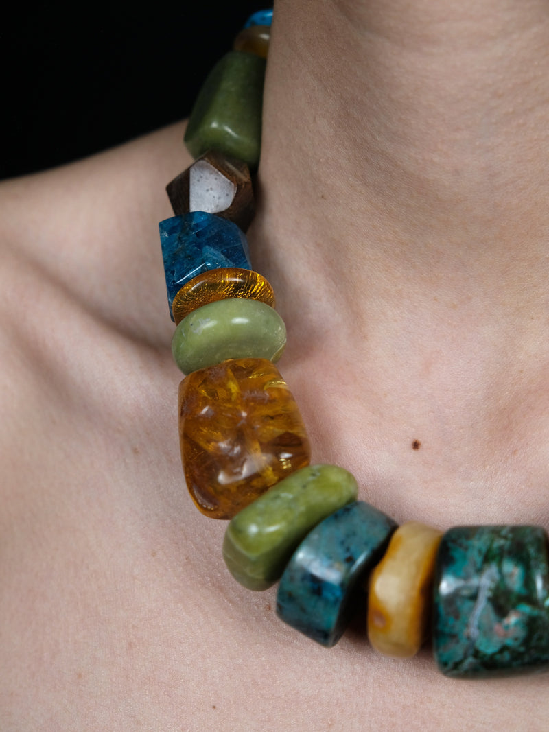 Necklace: multi material