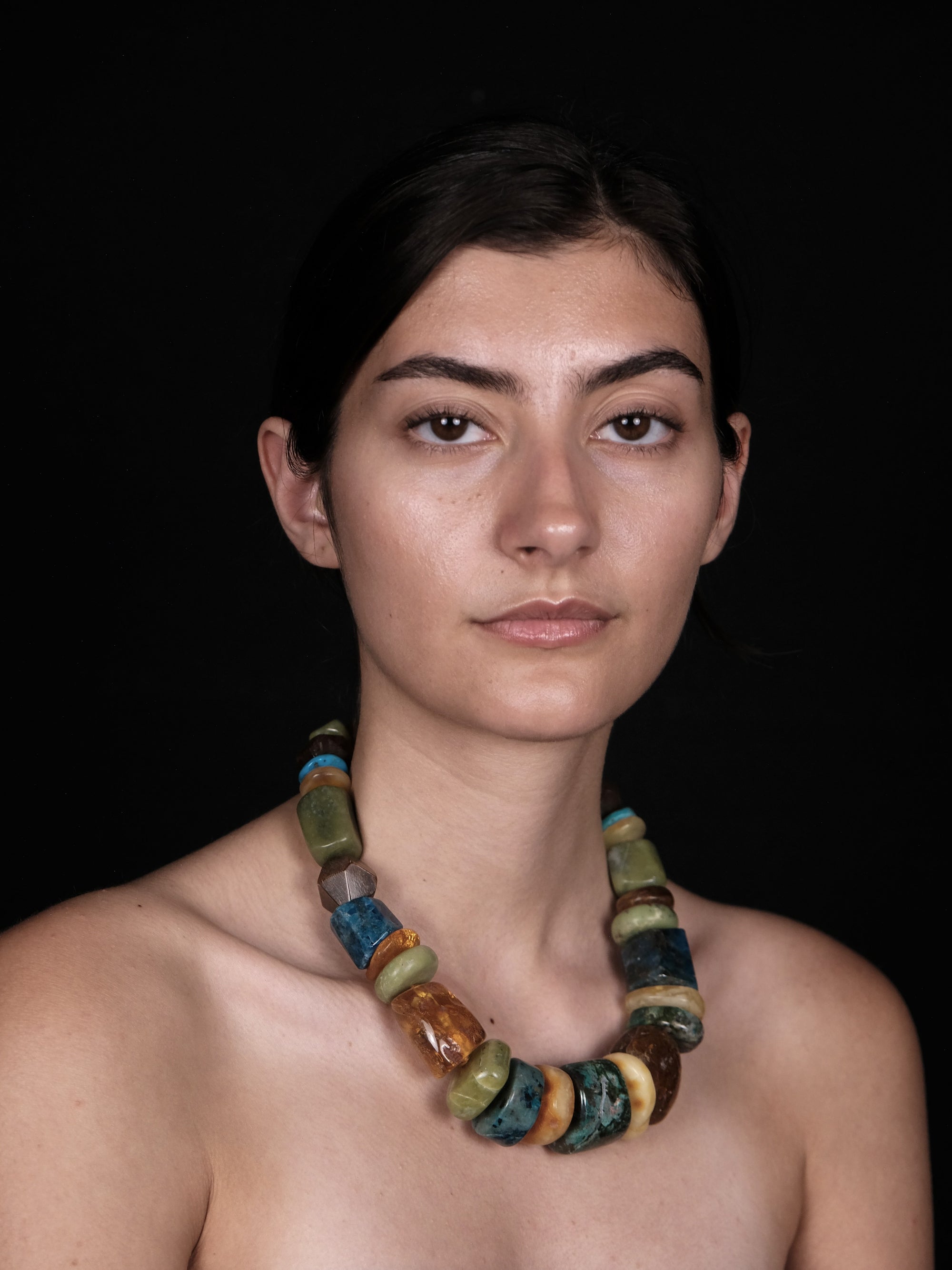 Necklace: multi material