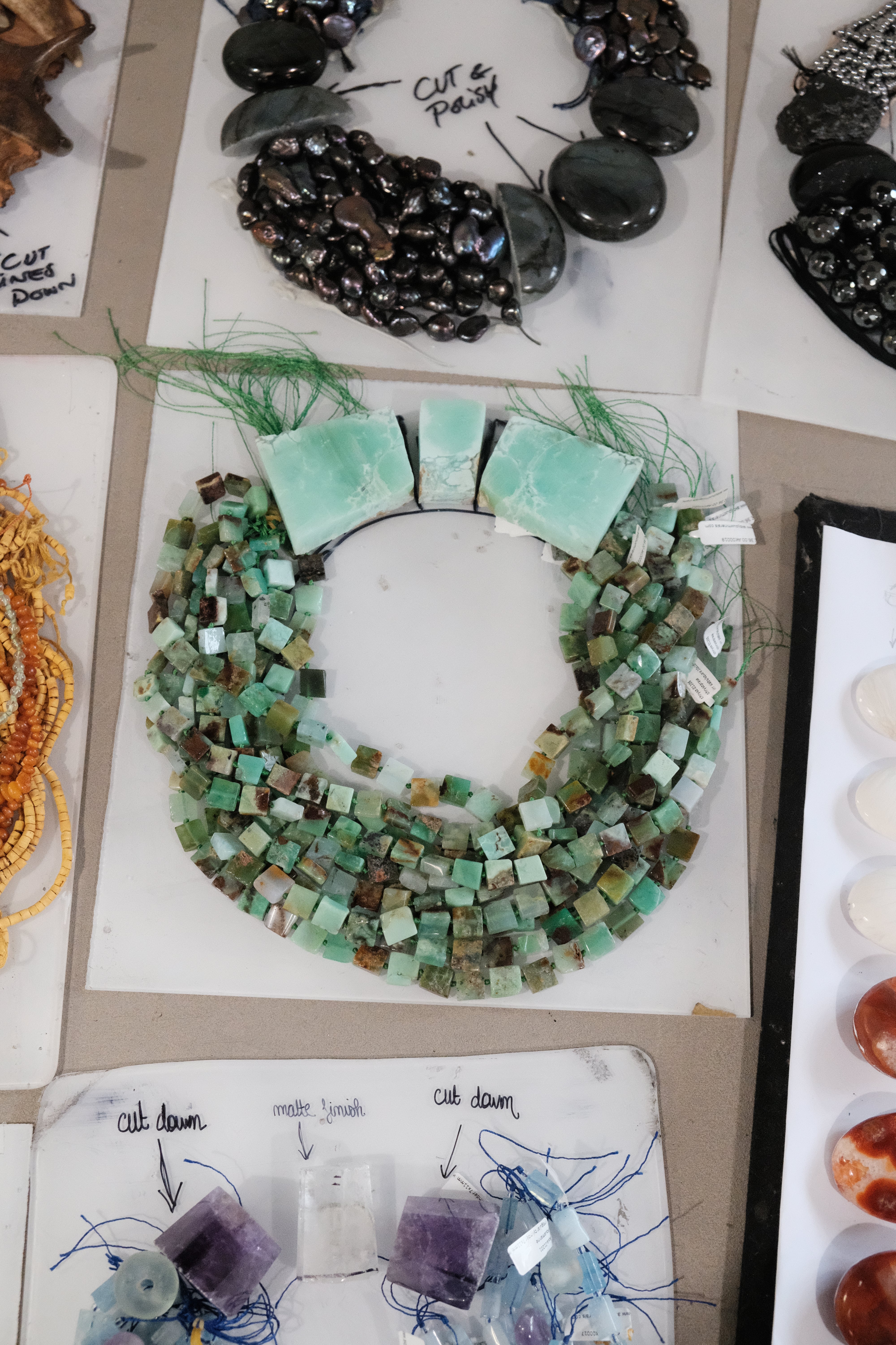 Necklace: chrysoprase