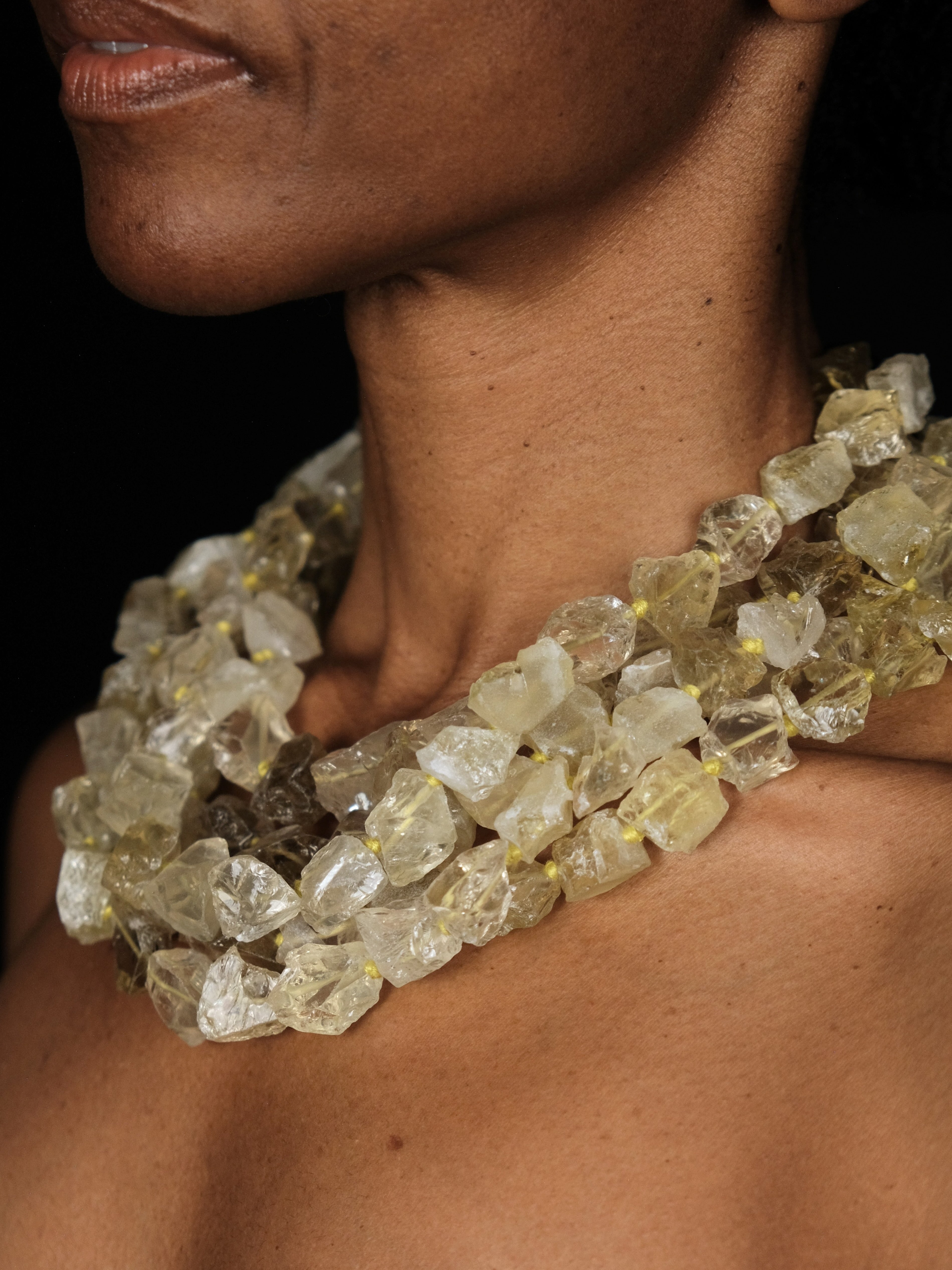 Necklace: lemon quartz