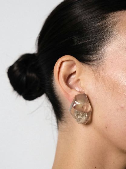 Earclips: citrine