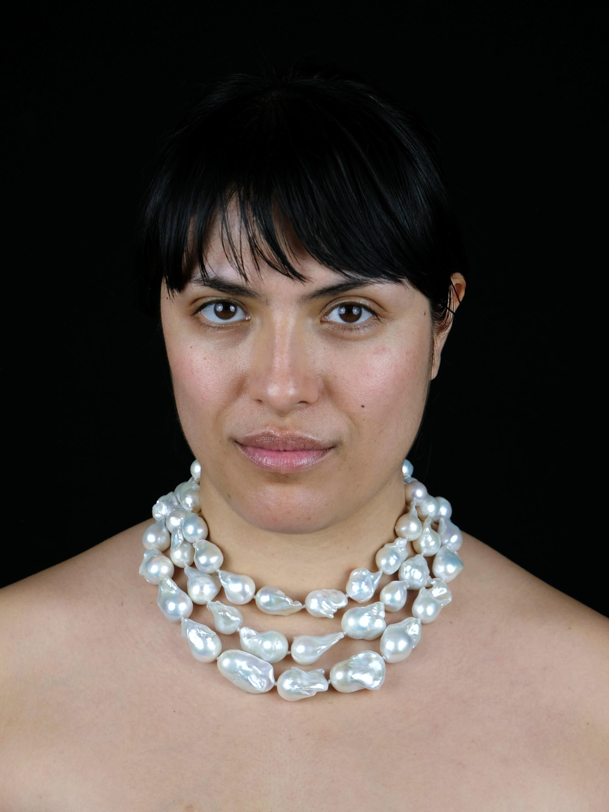 Necklace: baroque pearls