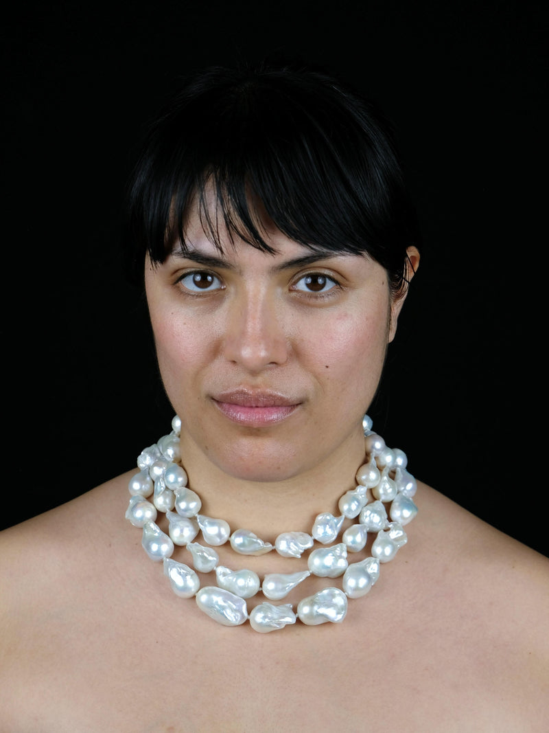Necklace: baroque pearls