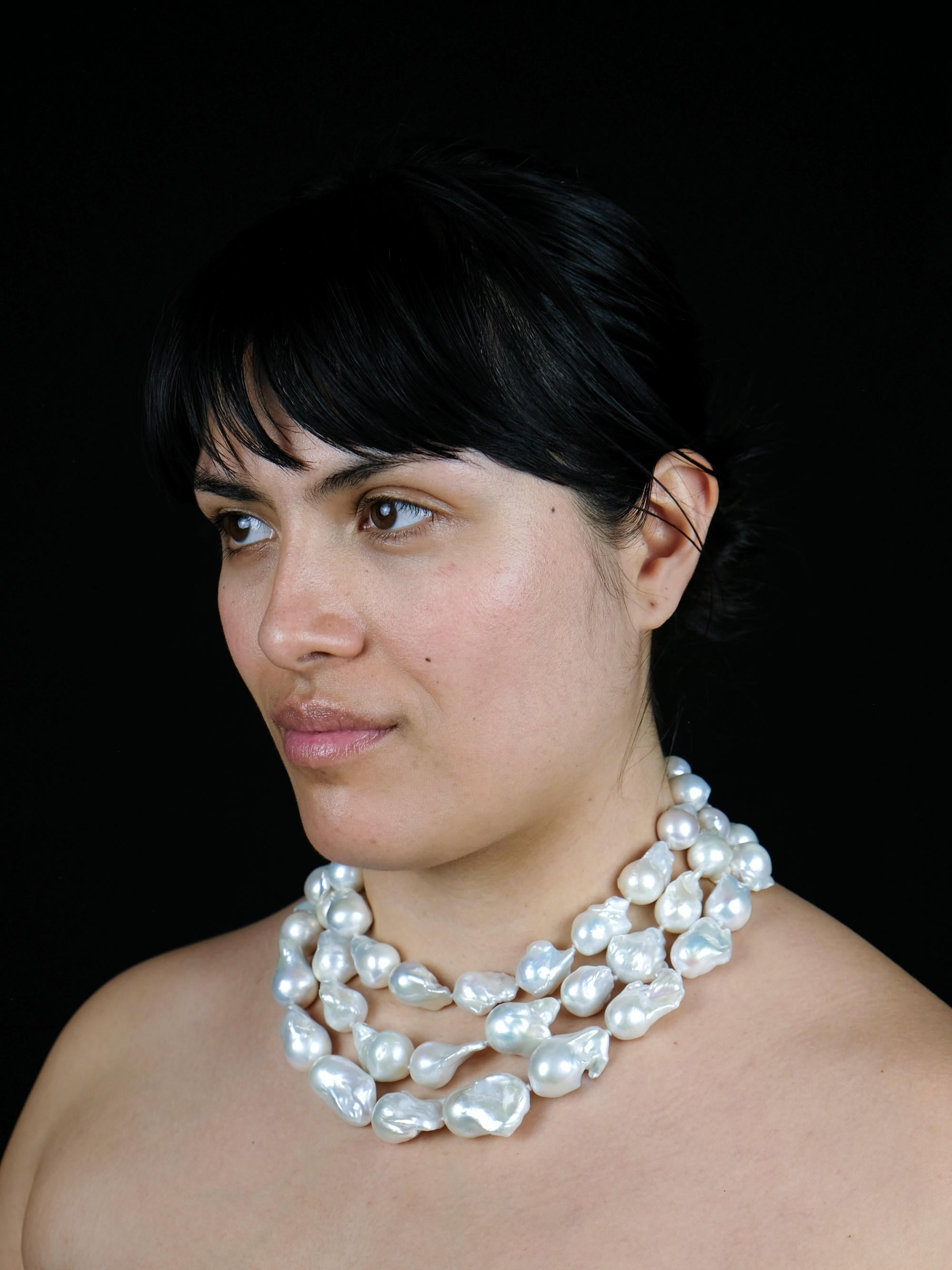 Necklace: baroque pearls