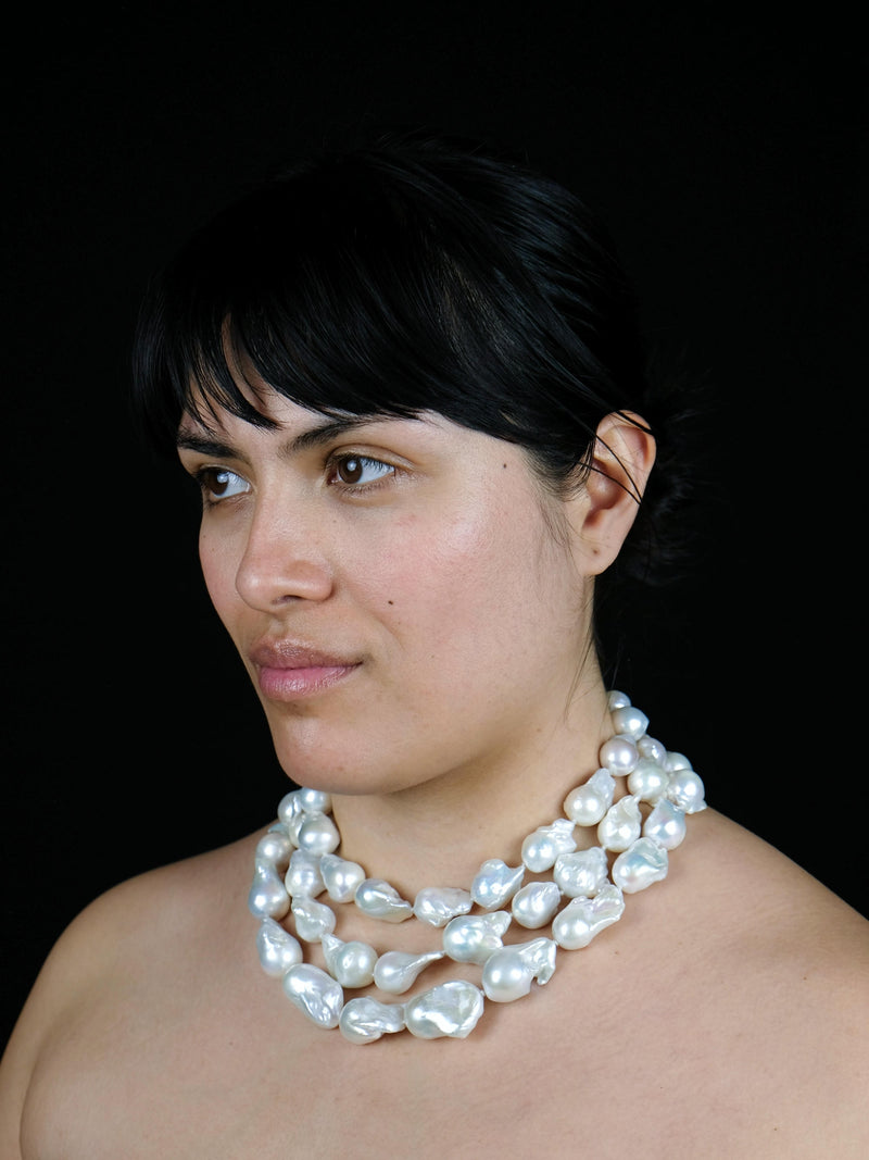 Necklace: baroque pearls