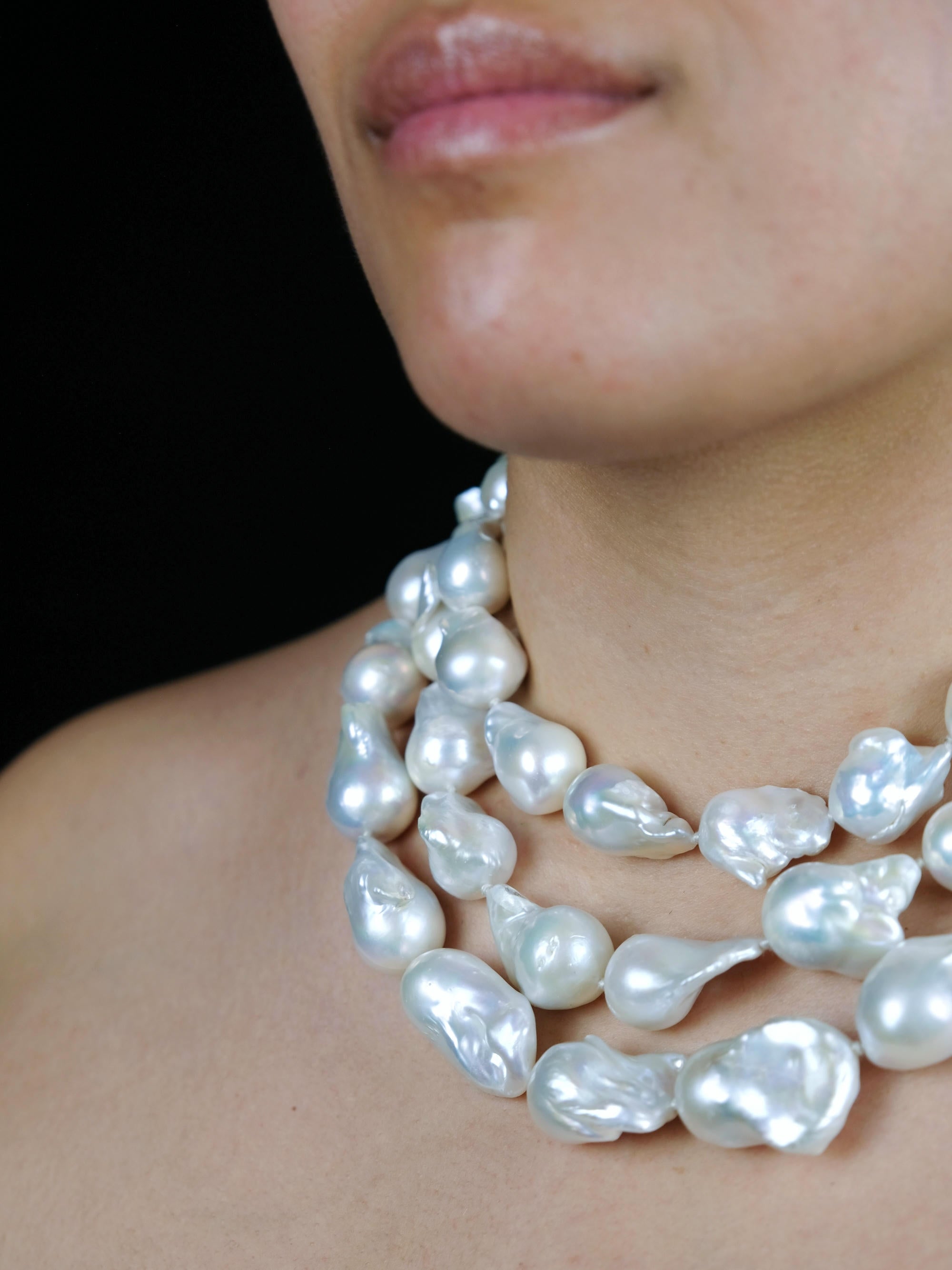 Necklace: baroque pearls